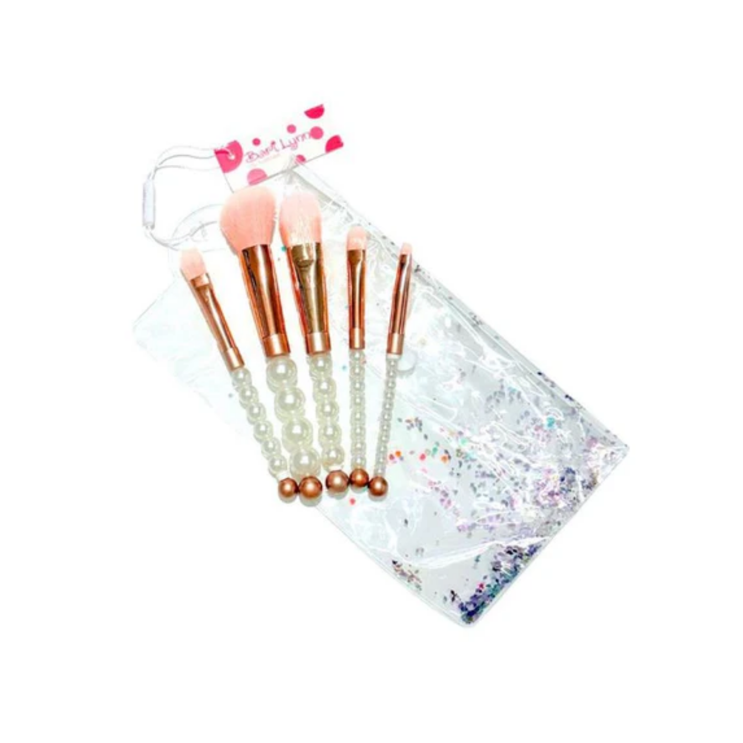 Bari Lynn Makeup Brushes In Pouch-Pearl
