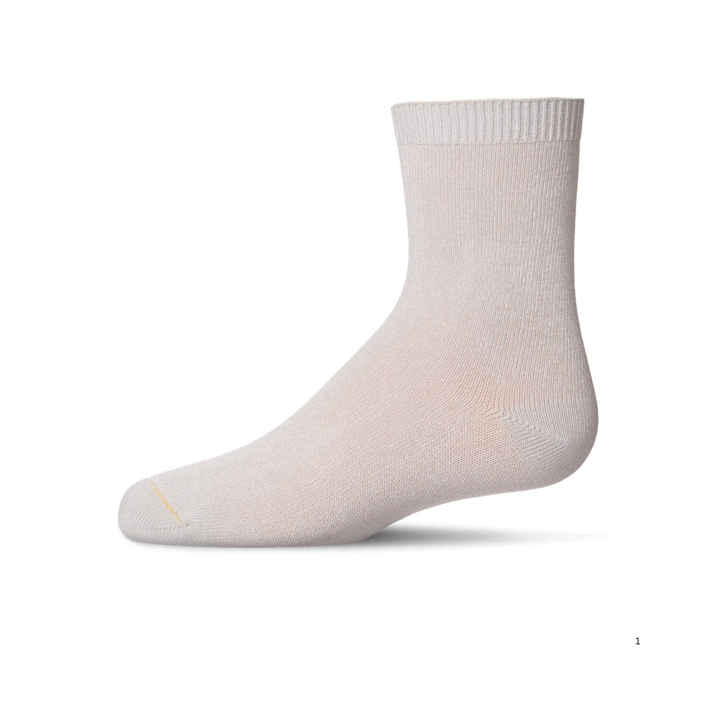 Memoi Toddlers and Kids Basic Soft Rayon from Bamboo Crew Socks Pale Gray - Mk-6166