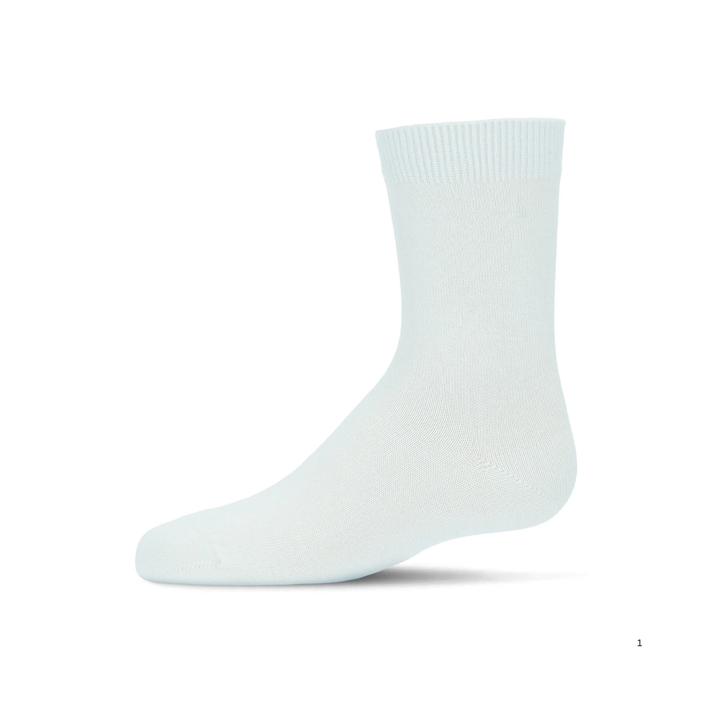 Memoi Toddlers and Kids Basic Soft Rayon from Bamboo Crew Socks Ice Blue - Mk-6166