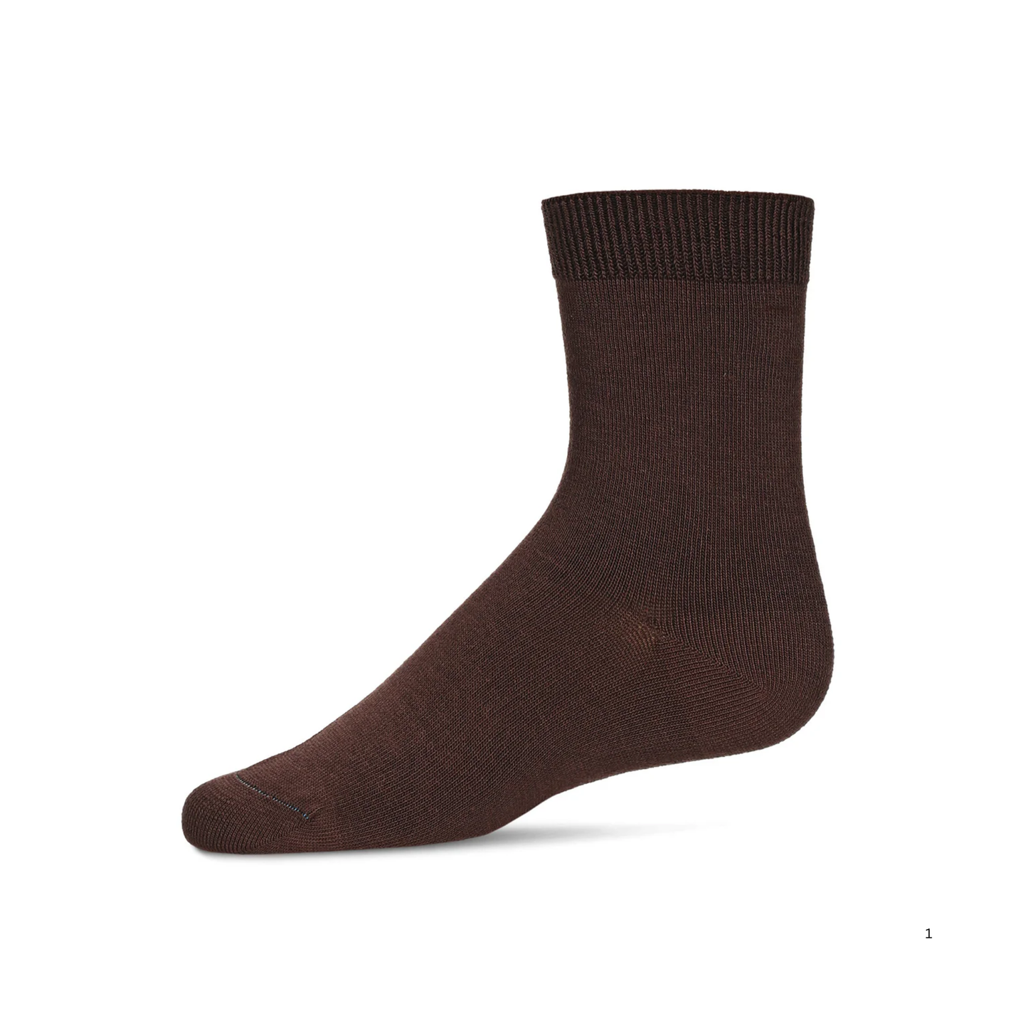 Memoi Fudge Toddlers and Kids Basic Soft Rayon from Bamboo Crew Socks