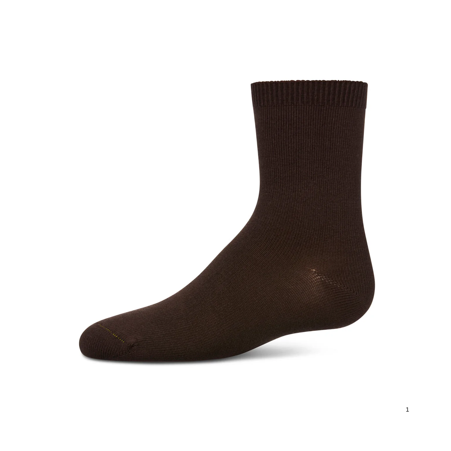 Memoi Coffee Bean Toddlers and Kids Basic Soft Rayon from Bamboo Crew Socks