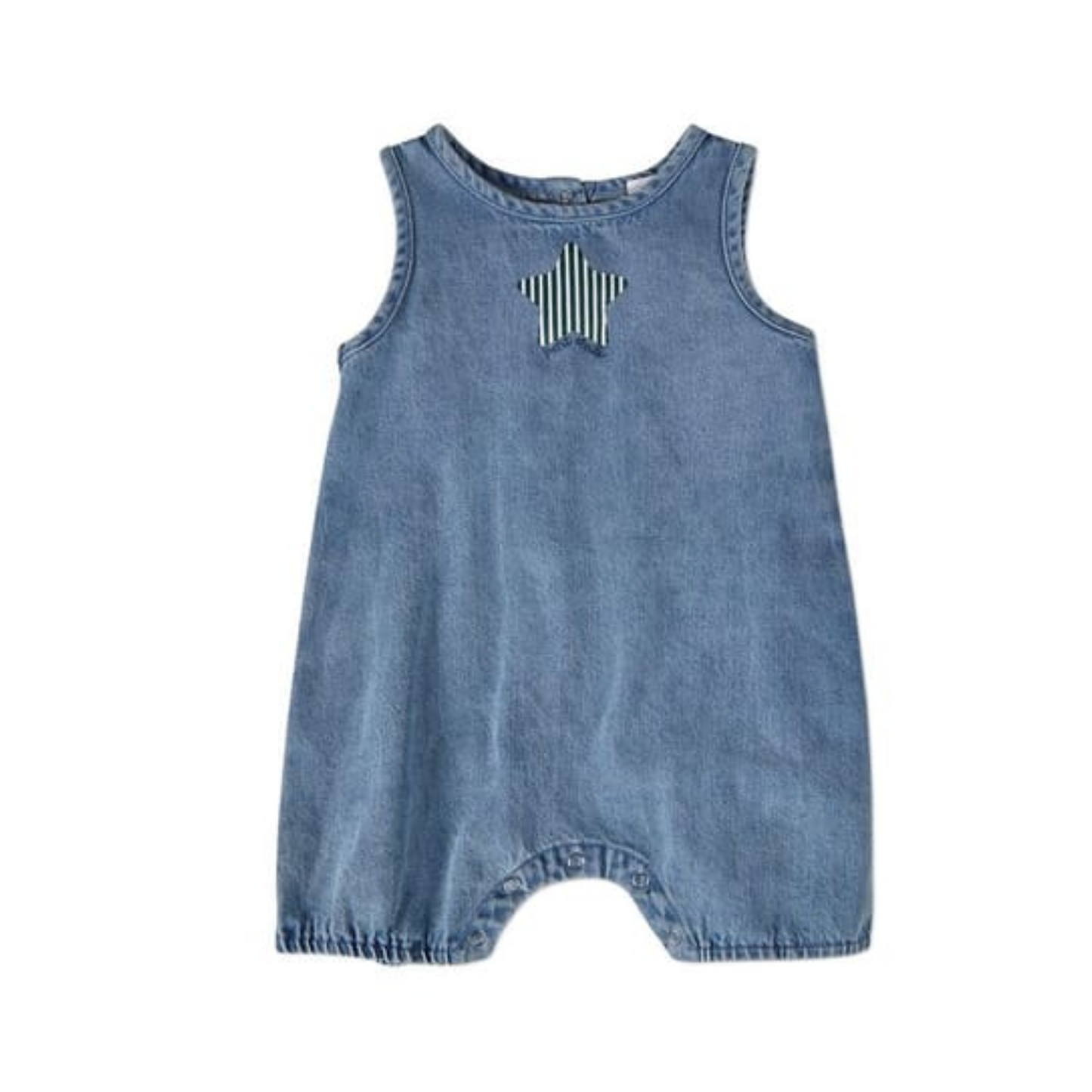 MiniMoi Petit Etoile Denim Short Romper