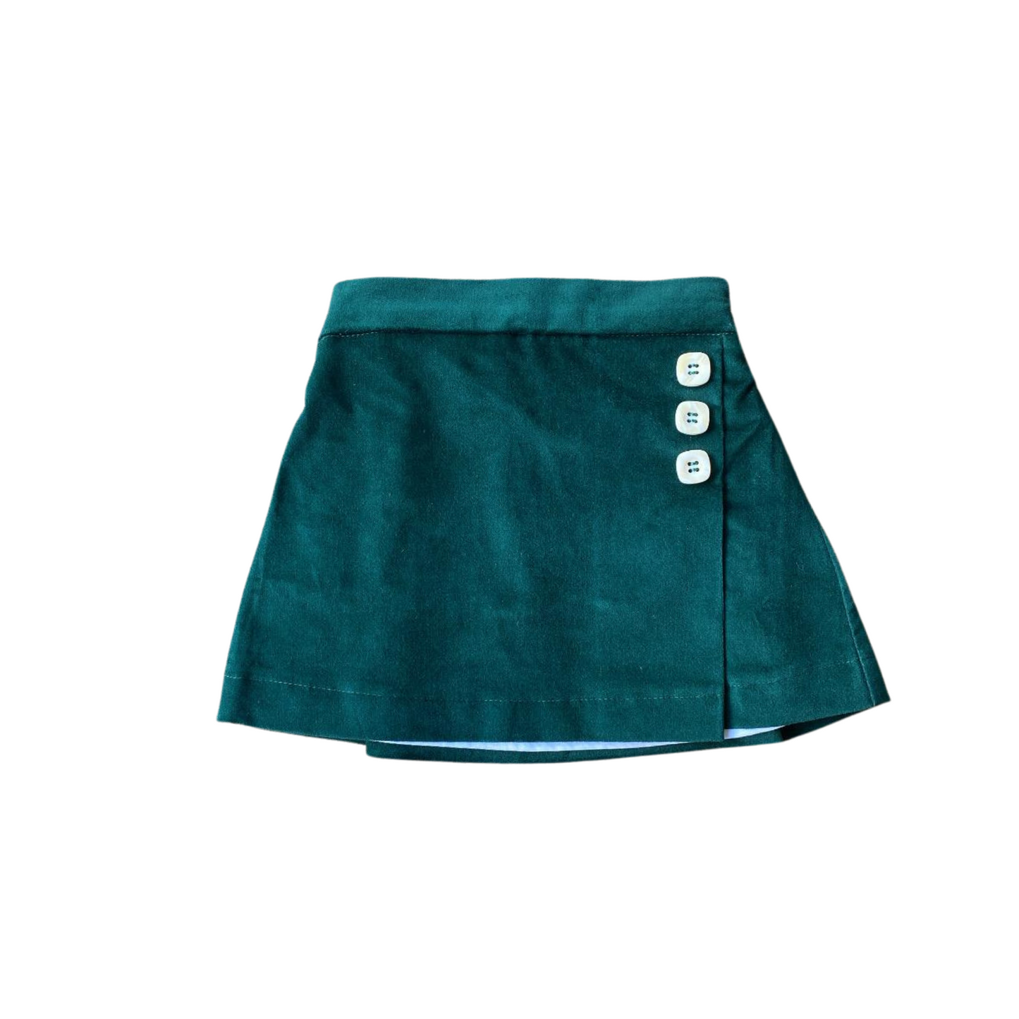 Birinit Green Antique Velvet Skirt
