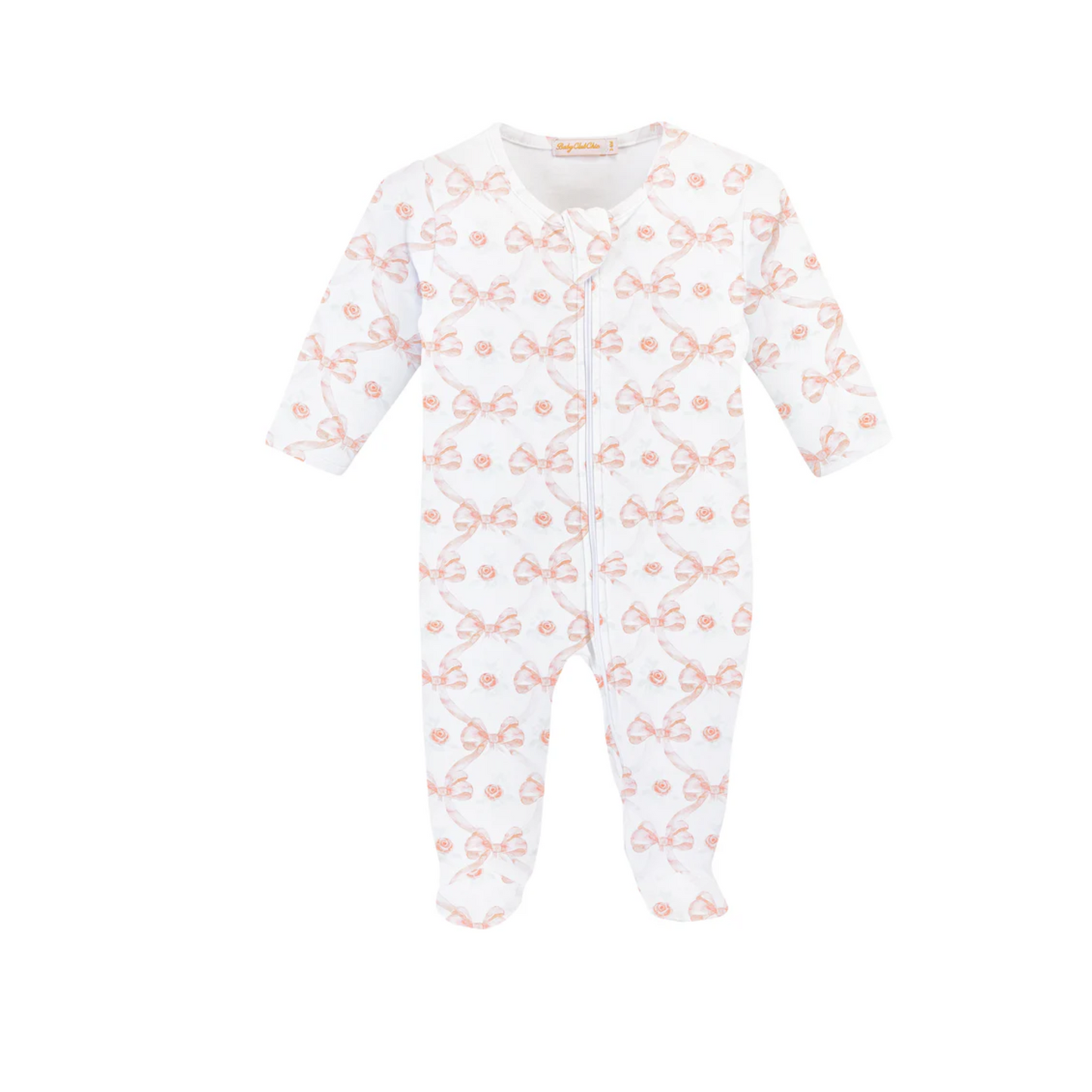 Baby Club Chic Bows And Rose Footie