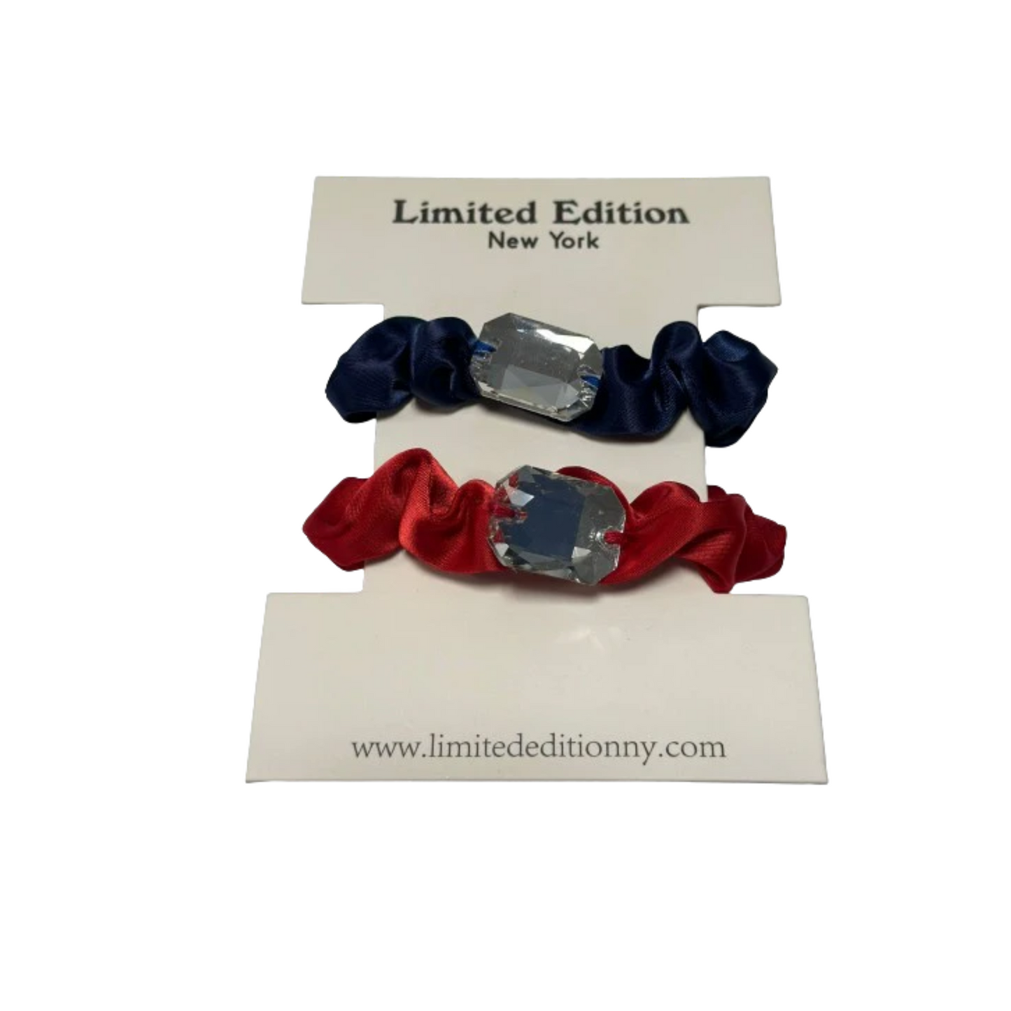 Limited Edition Satin Jeweled Mini Scrunchie