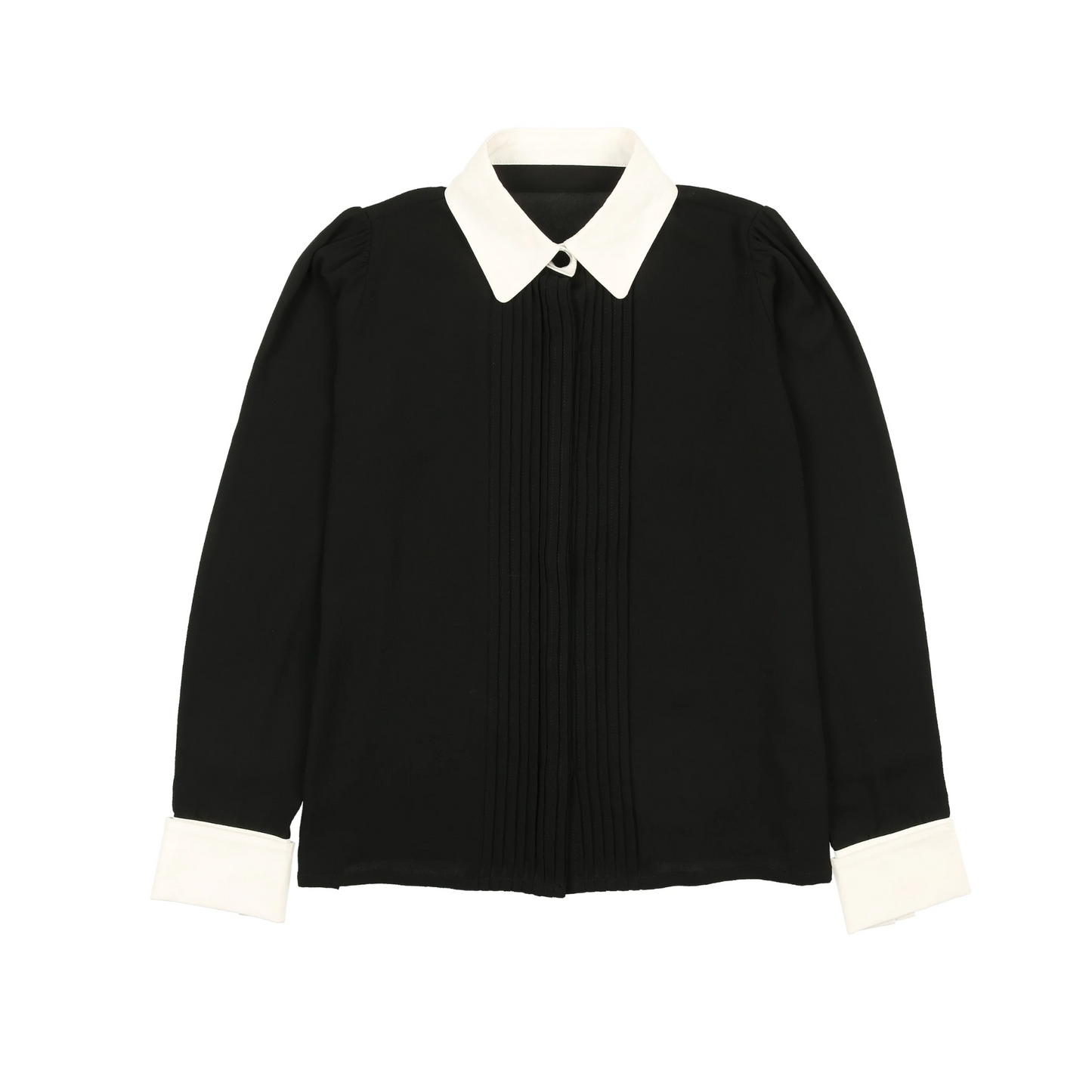 Coco Blanc Cufflink Blouse