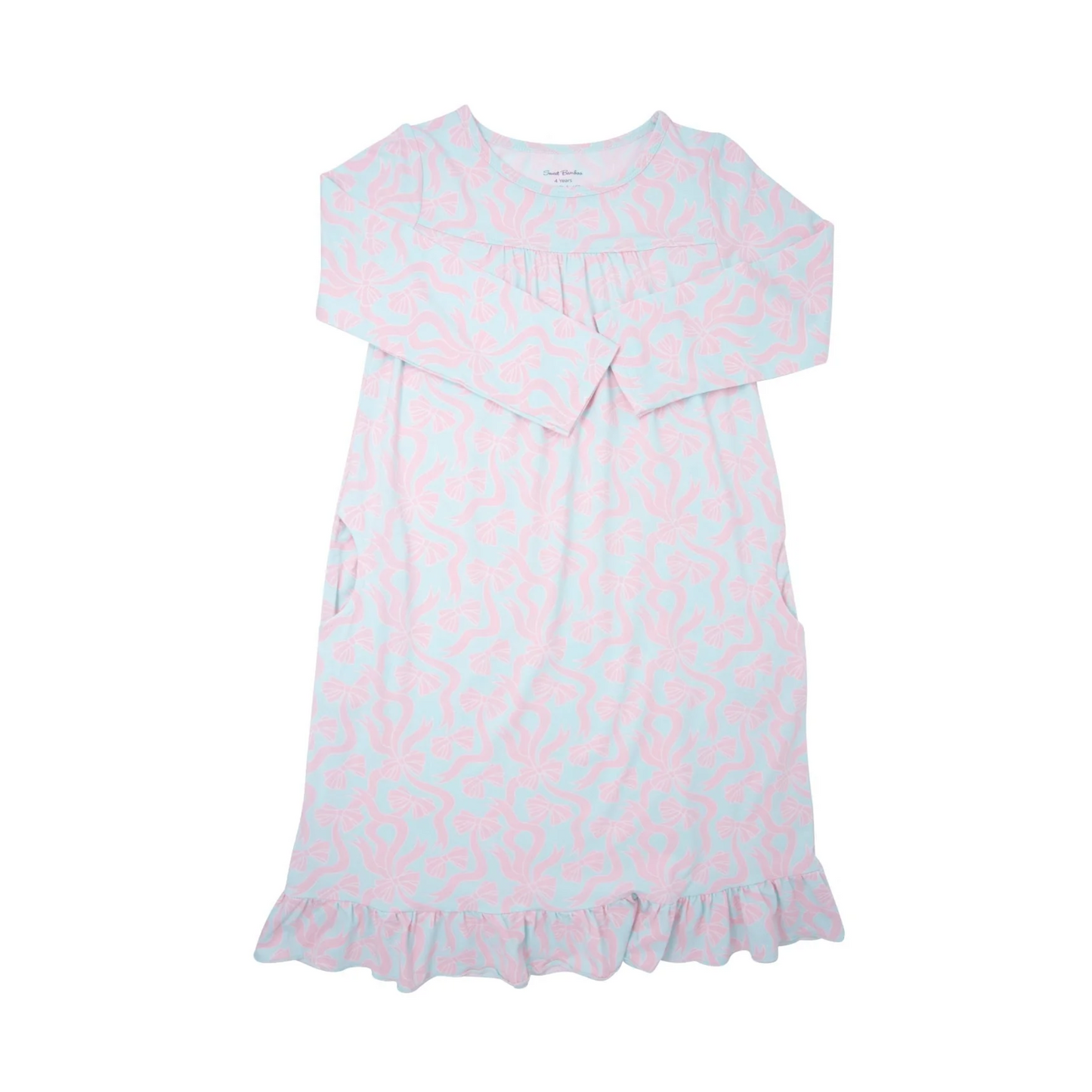 Sweet Bamboo Darling Bows Boho Nightgown