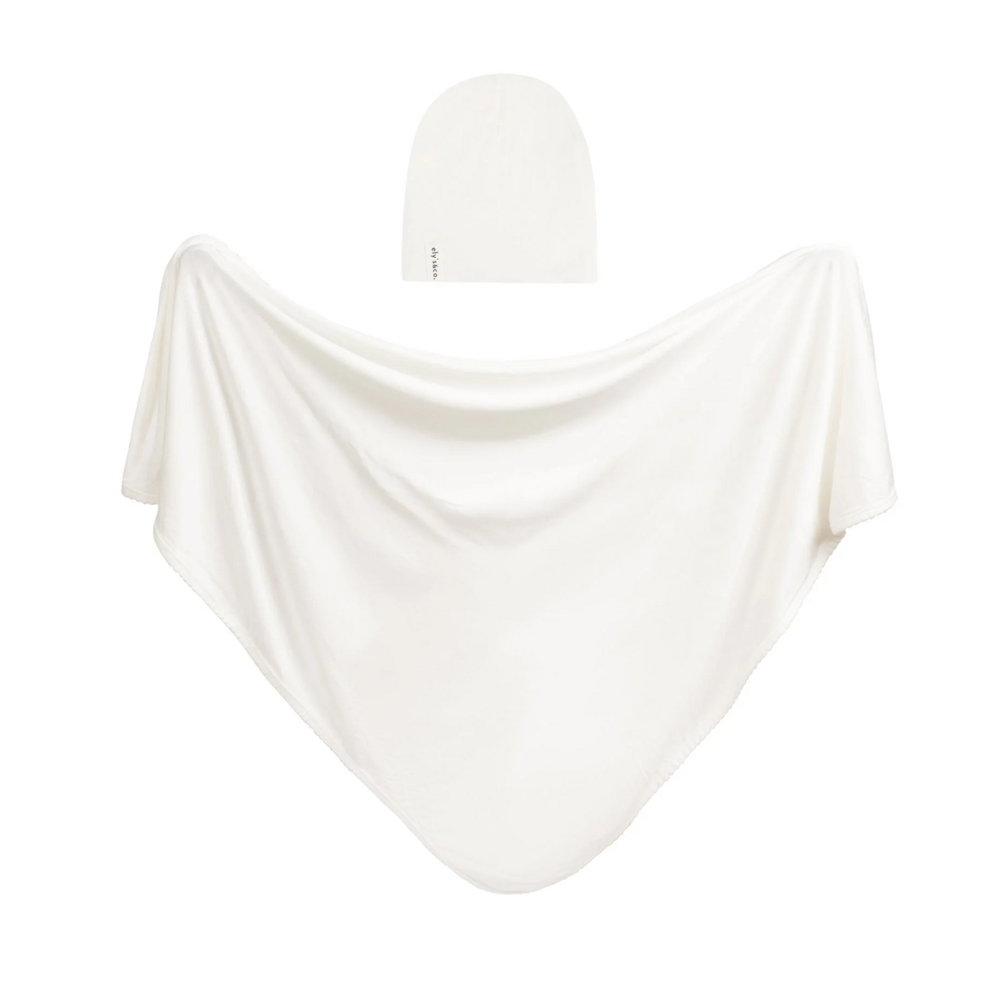 Ely's & Co Modal Swaddle + Beanie Set In Gift Box