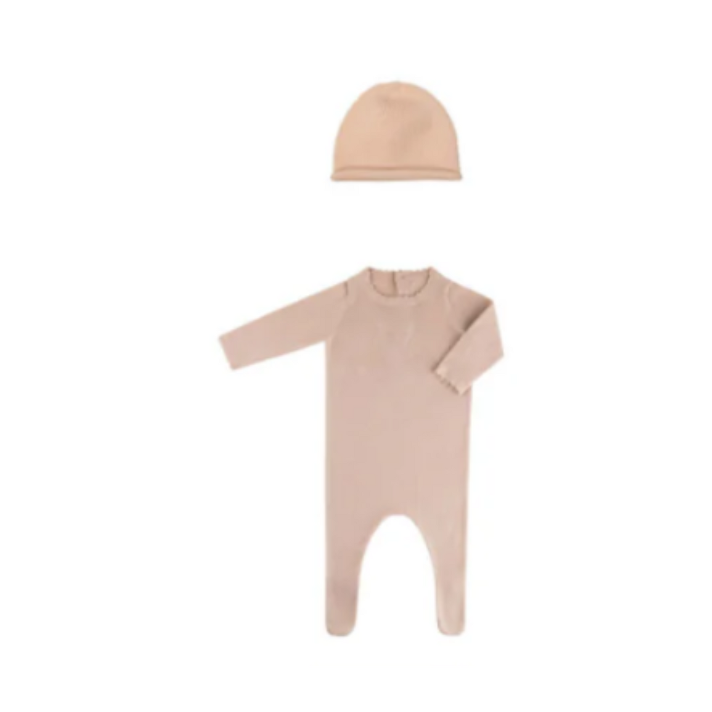 Peluche Signature Knit Footie + Beanie