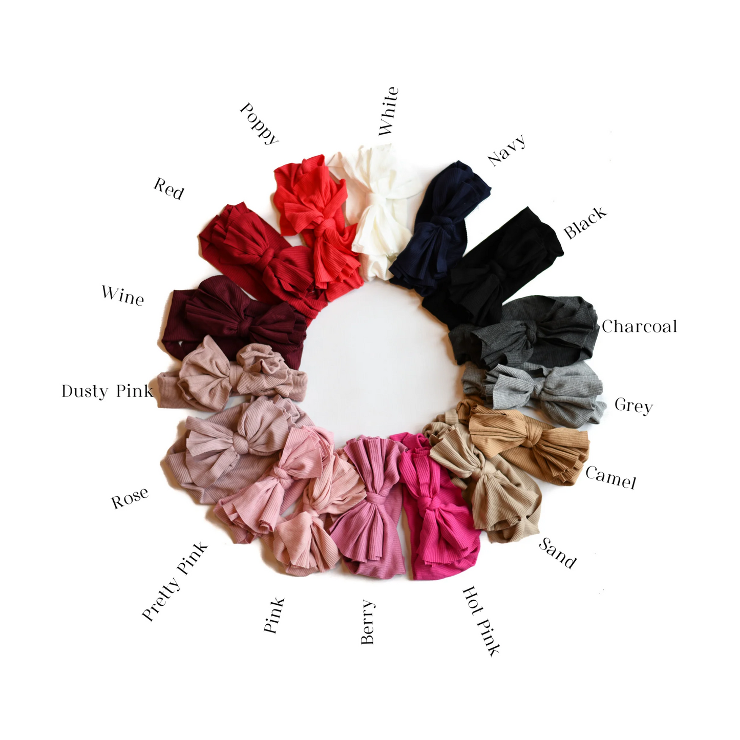 Nicsessories Butter Soft Ribbed Baby Bow Headband