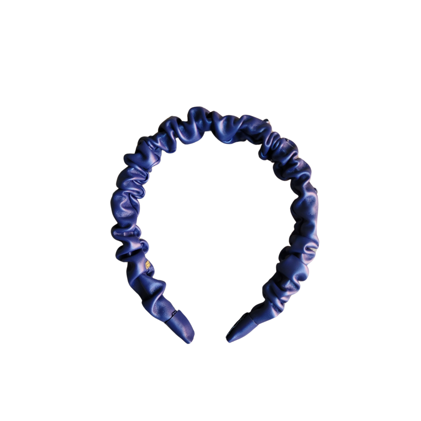 Bari Lynn Crystallized Leather Crinkle Headband