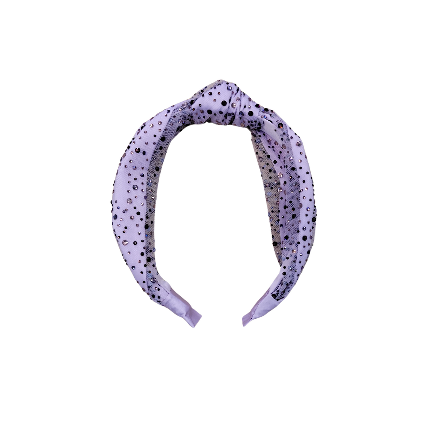 Bari Lynn Tulle Jeweled Knot Headband