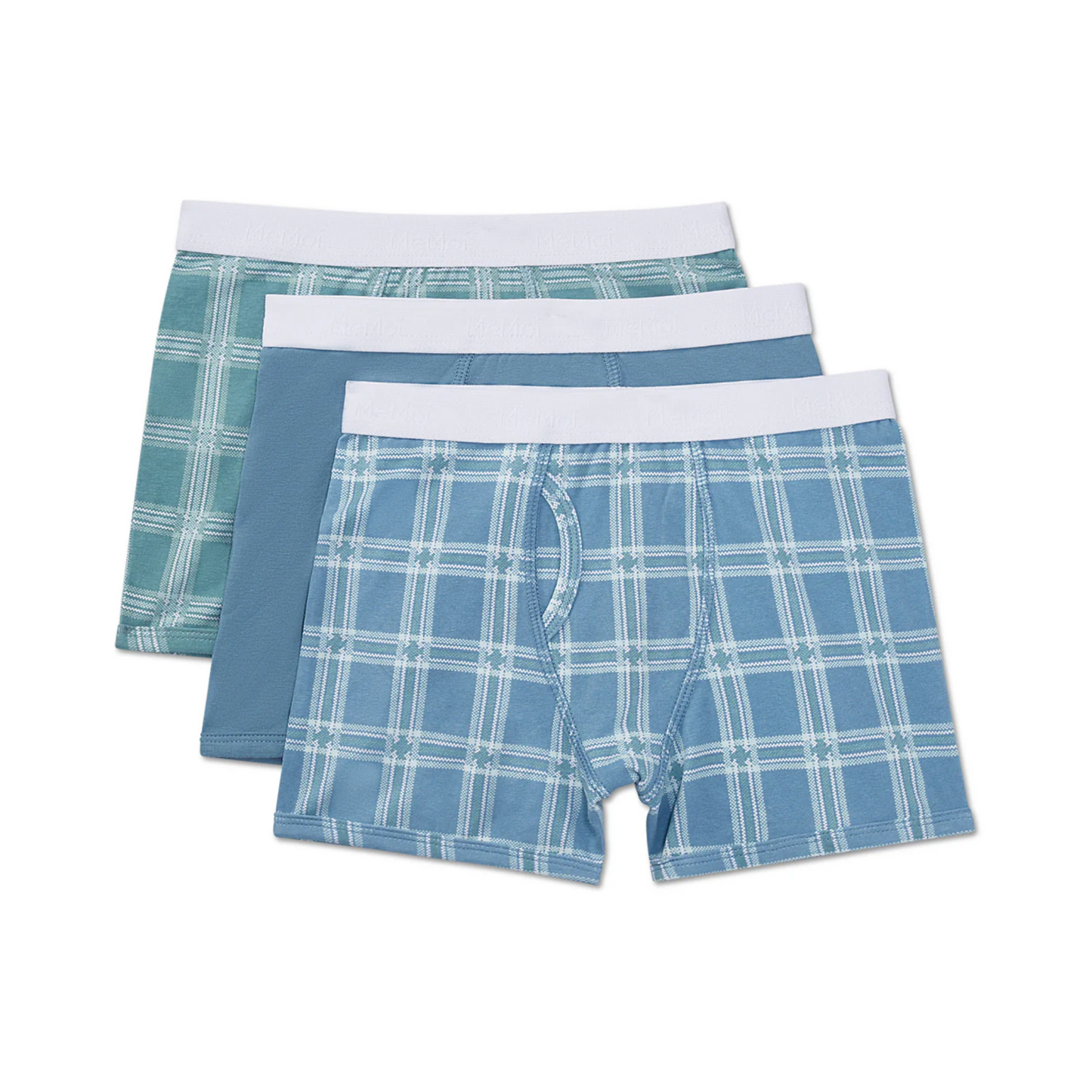 Memoi Boys 3 Pair Pack Plaid Multi Boxer Briefs