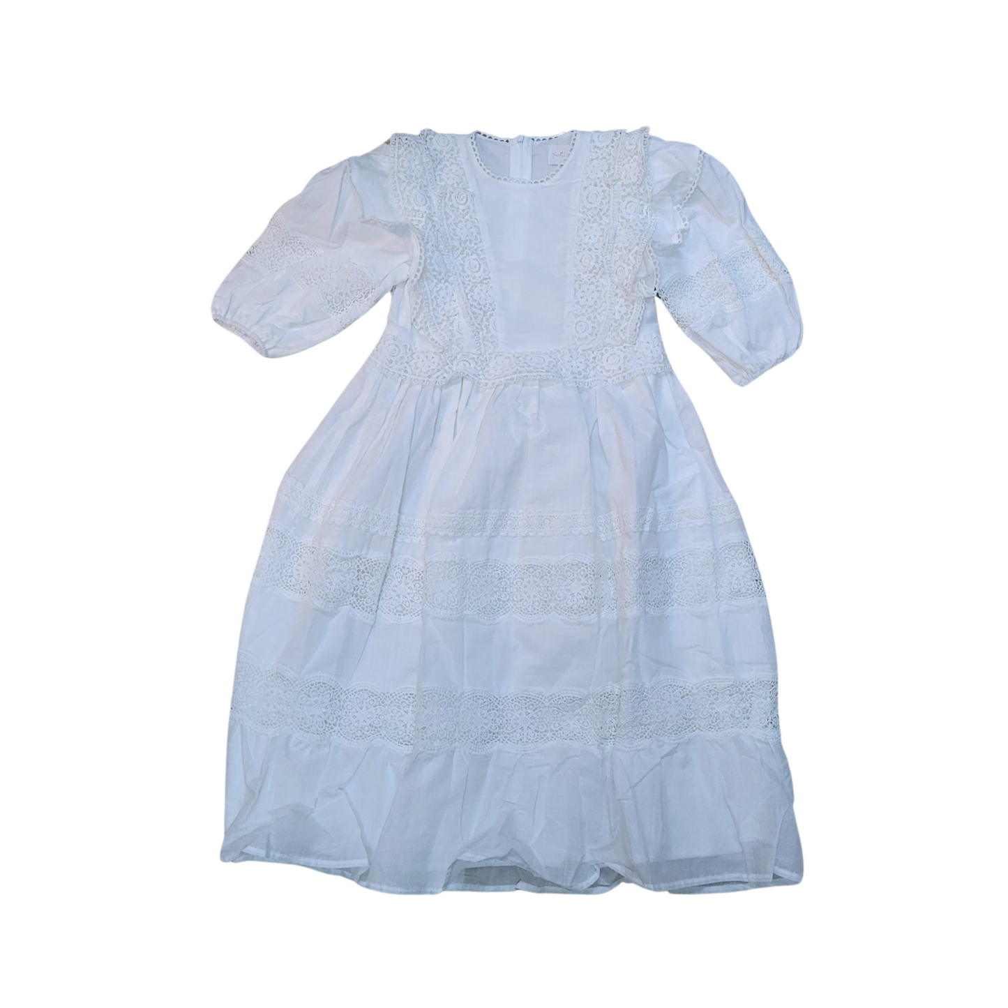 Petite Amalie Crochet Lace Linen Dress
