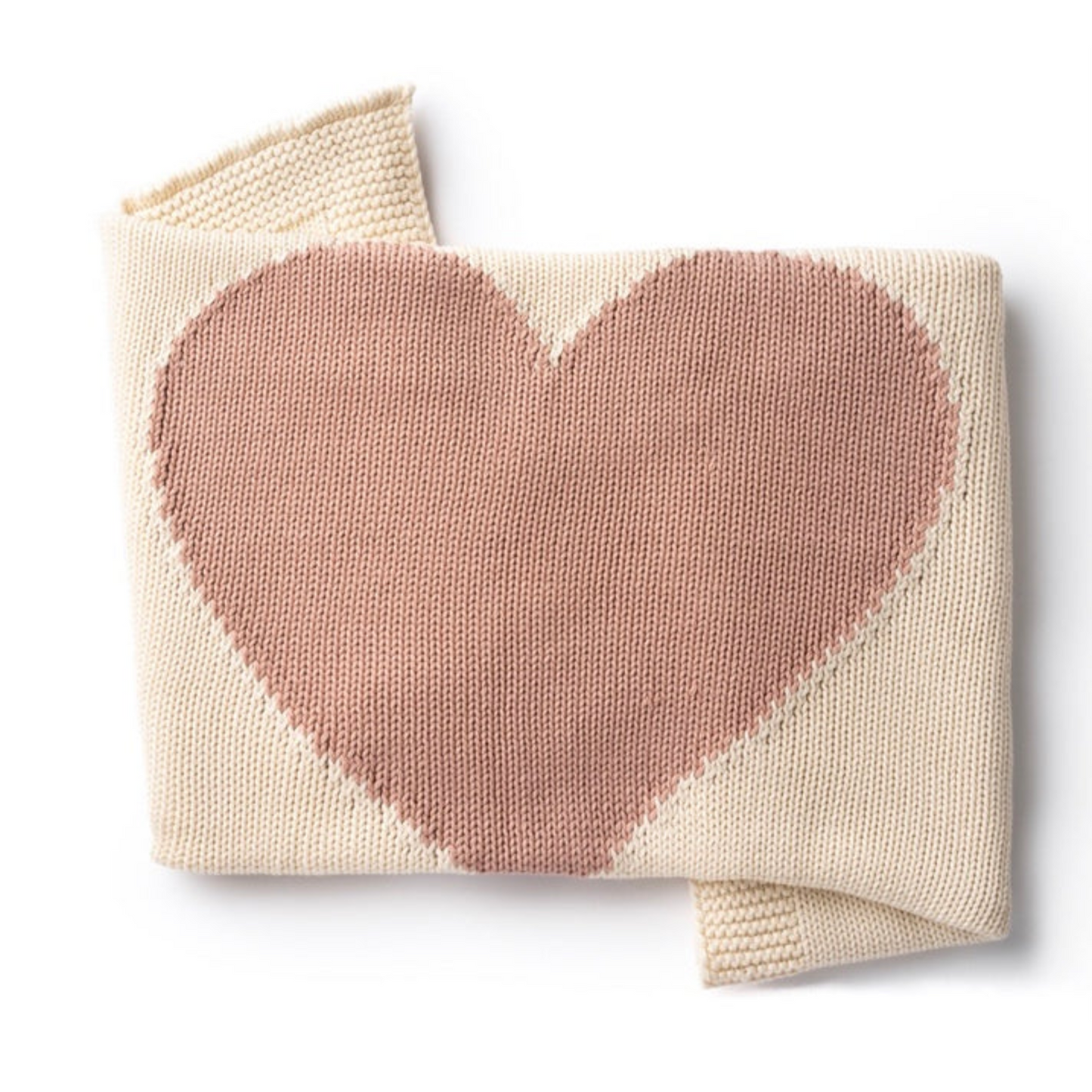 Domani Home Knit Heart Baby Blanket