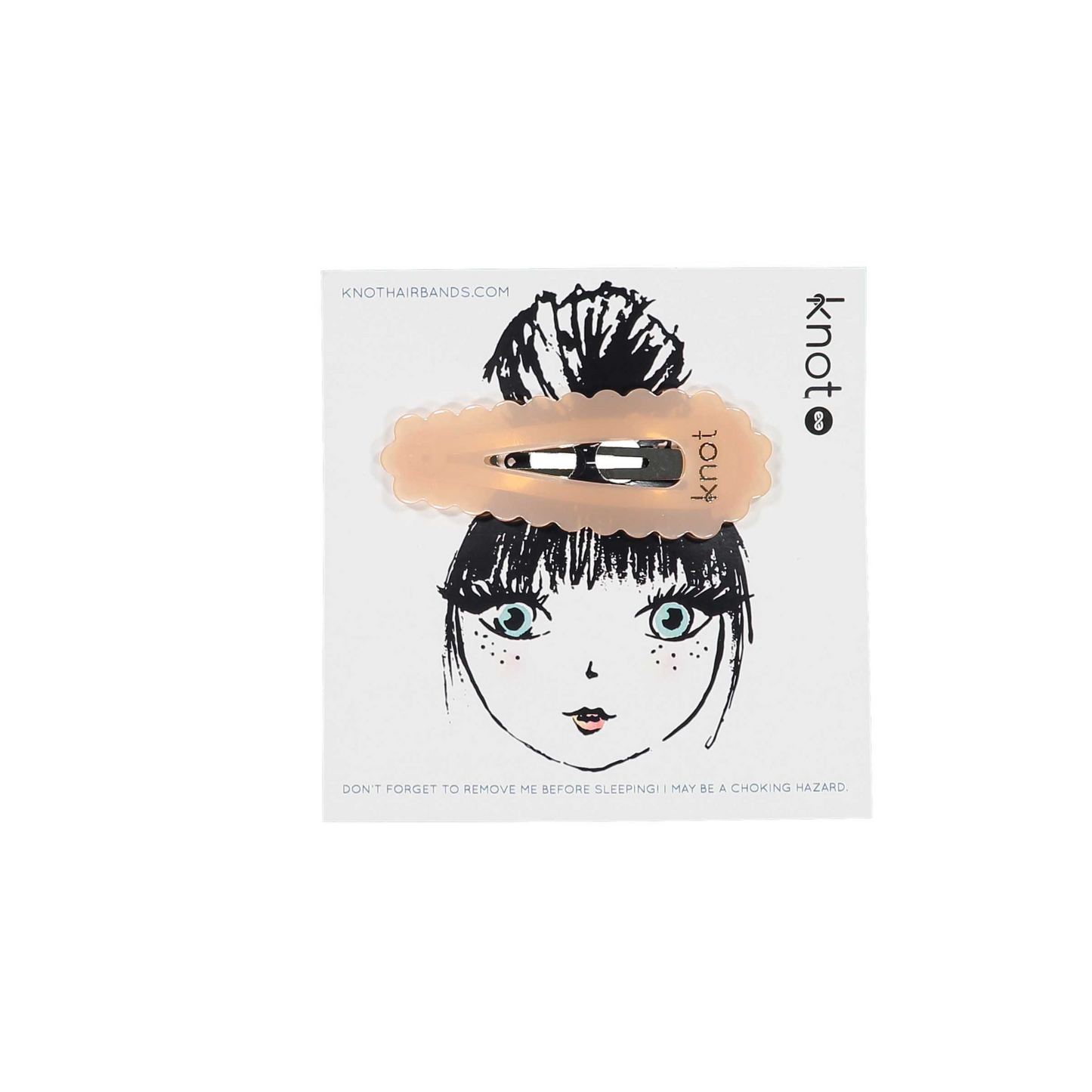 Knot Scalloped Oversized Snap Clip