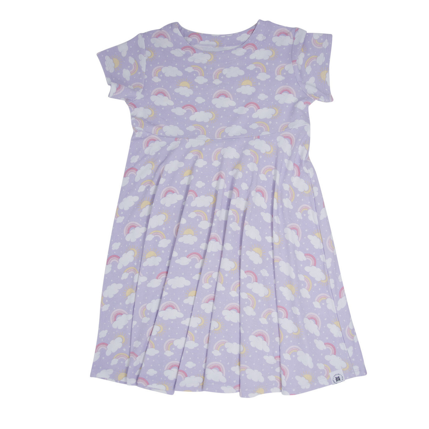 Sweet Bamboo Girl Rainbow Clouds Dress