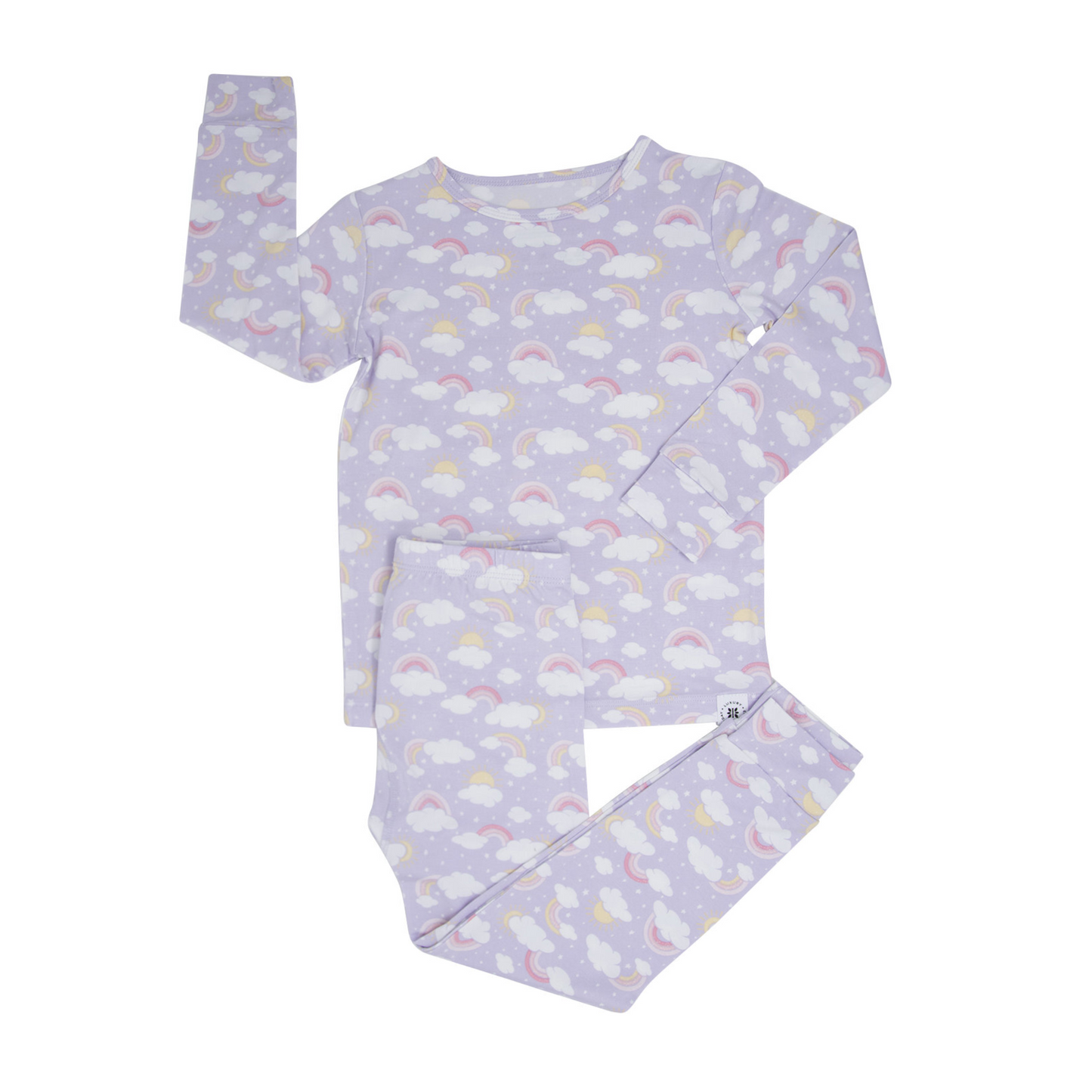 Sweet Bamboo Girl Rainbow Clouds Pajama