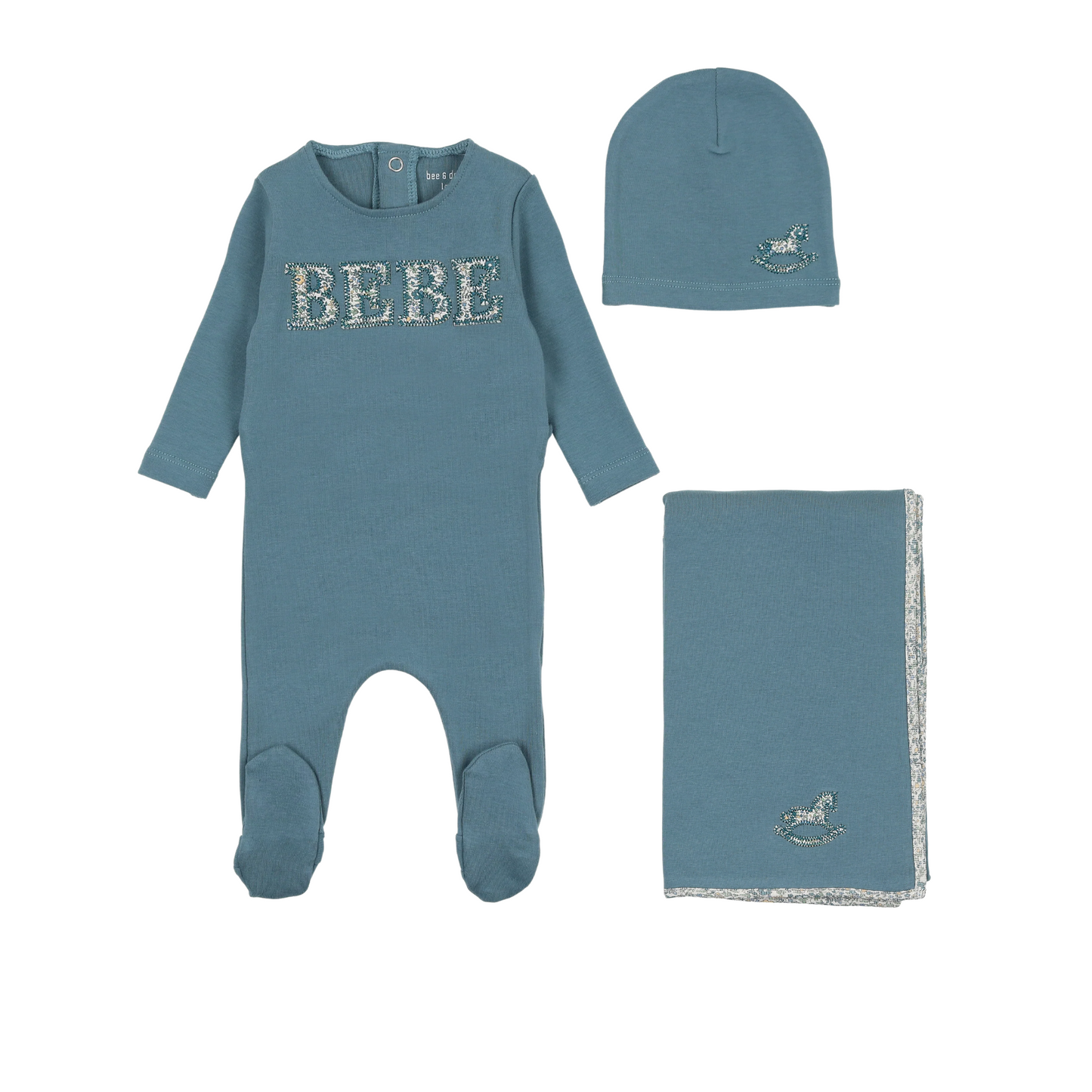 Bee And Dee Bebe Ditsy Boy Footie Set