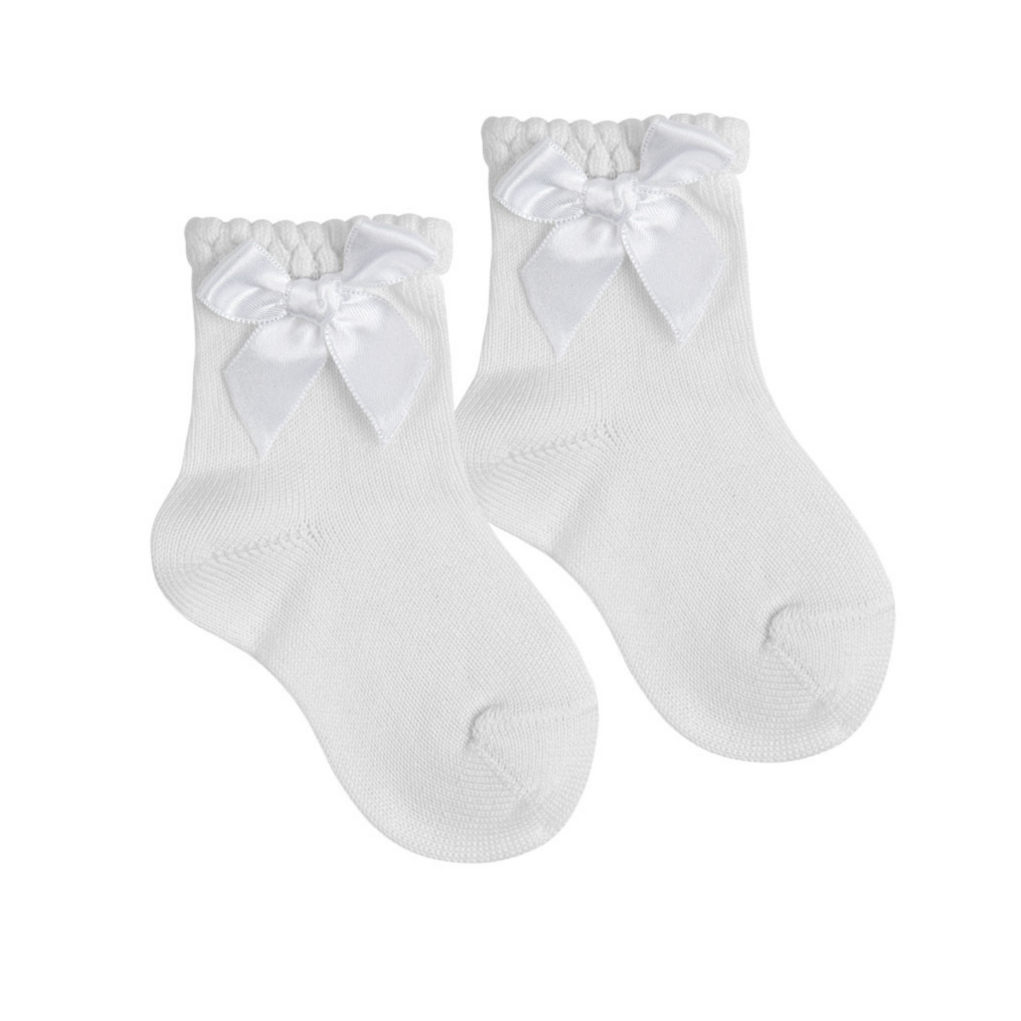 Condor Purl Cuff Sock With Bow