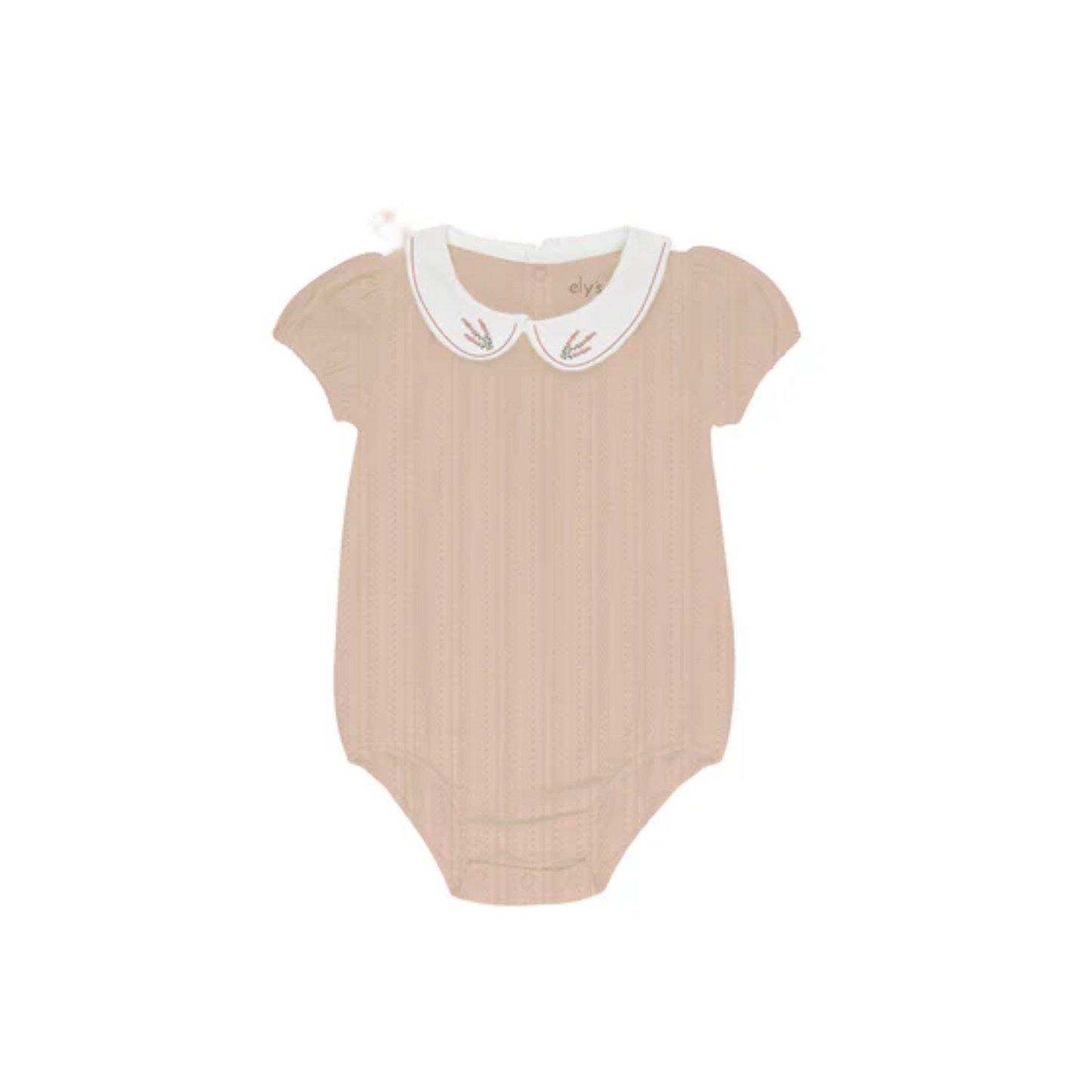 Ely`s & Co Organic Embroidered Collar Girl Romper