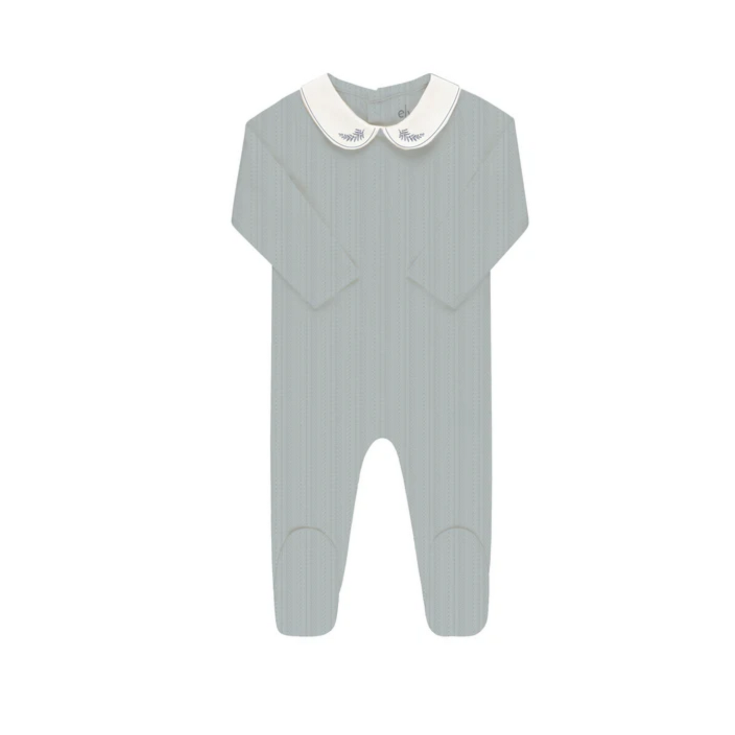 Ely`s & Co Organic Embroidered Collar Boy Leaf Footie Collection