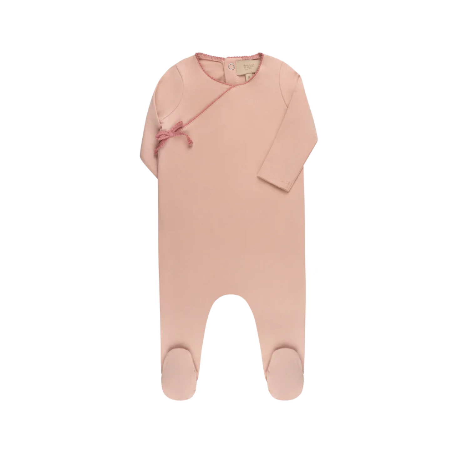 Tricot Bebe Contrast Color Girl Footie