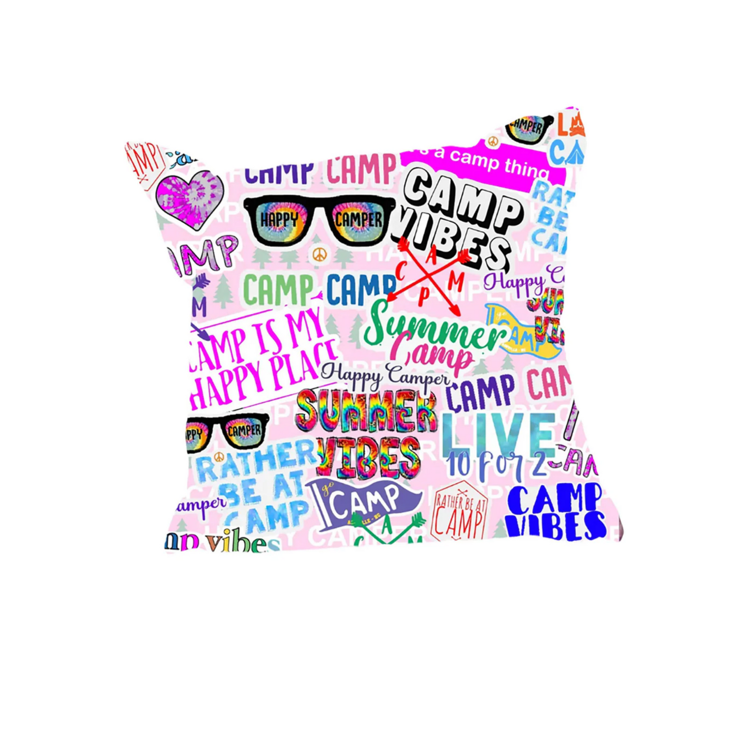 Tweenstyle Happy Camp Print Pillow