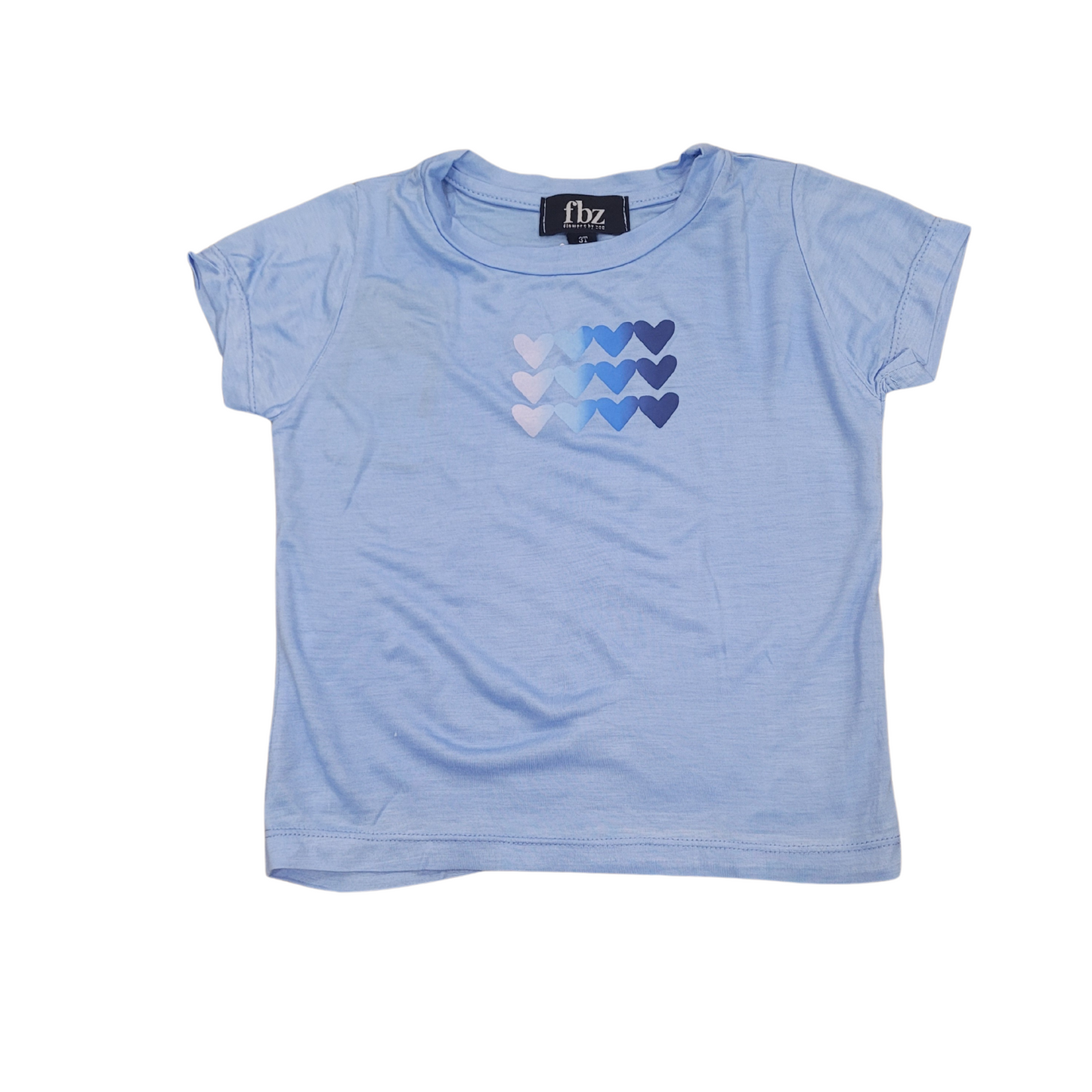 Flowers By Zoe Blue Hearts Short Sleeve Tee