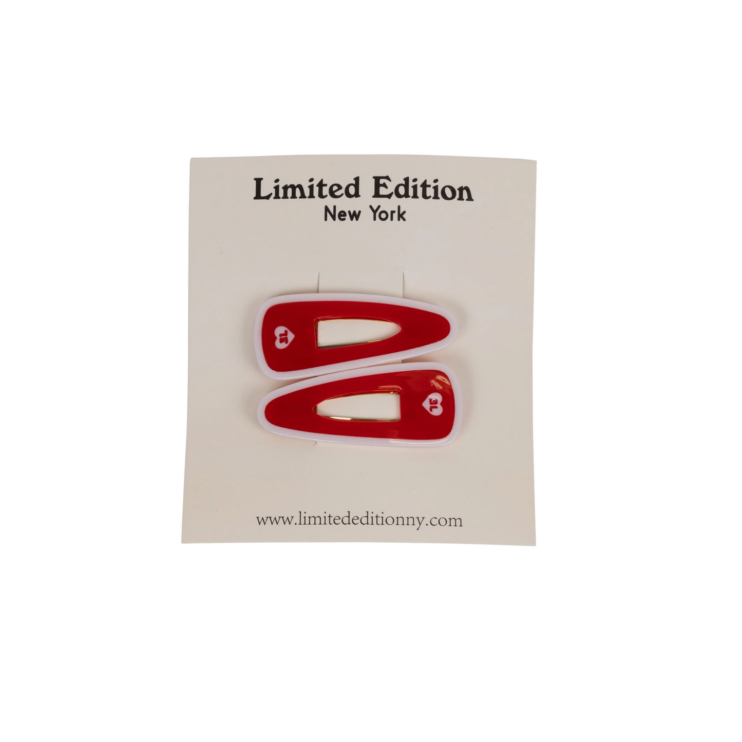 Limited Edition LE Stripe Acetate Snap Clip Set