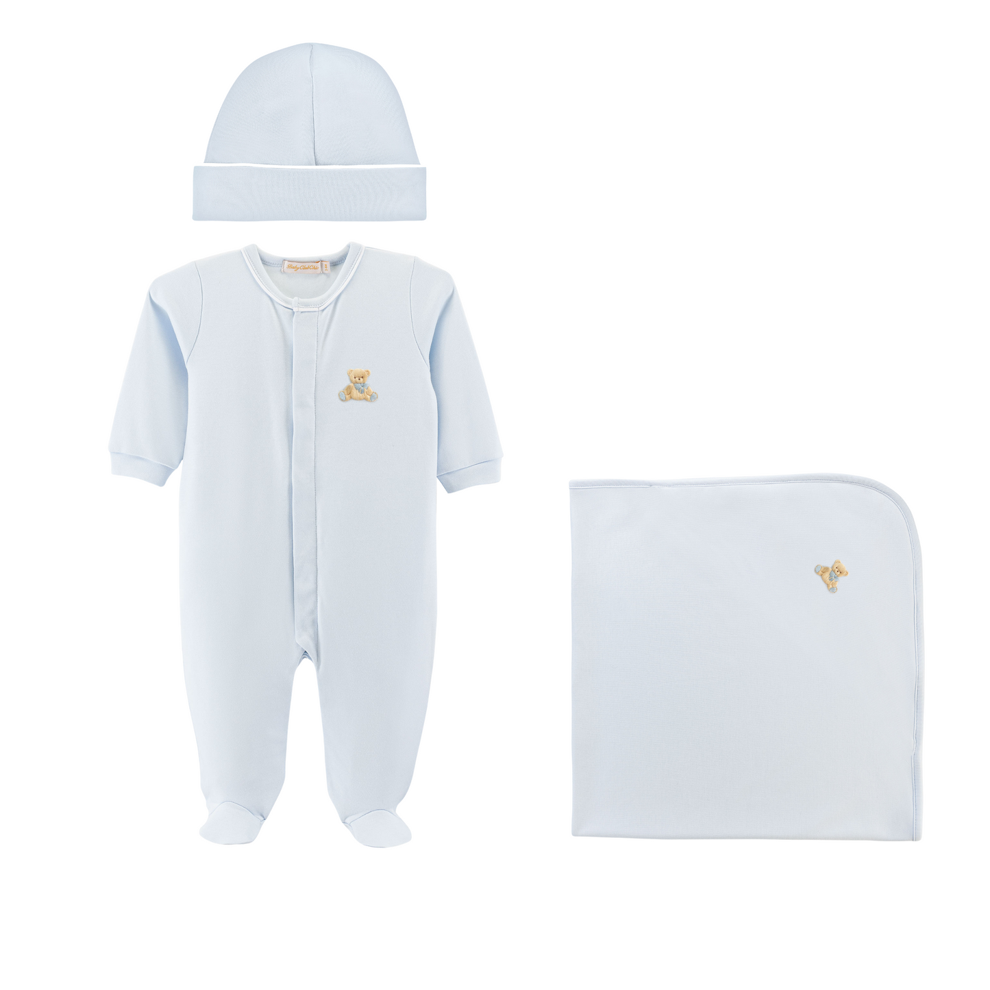 Baby Club Chic Toys Boy Footie with Piping Trim Set