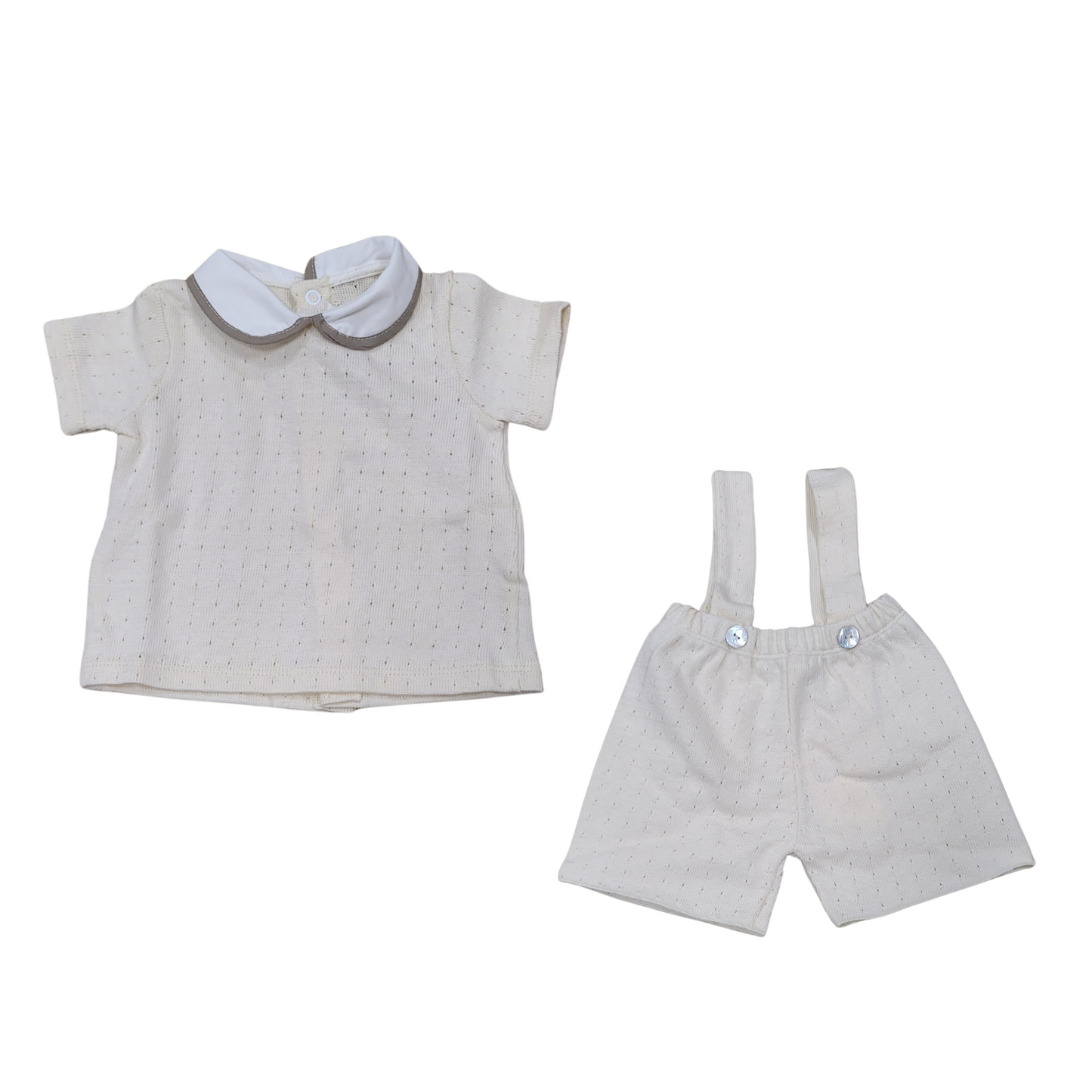 Latte Peter Pan Short Sleeve Set
