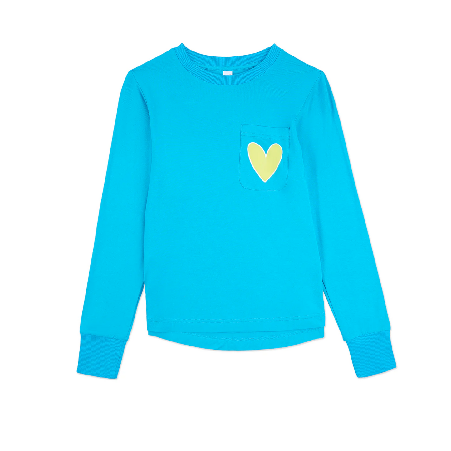 Memoi Pocket Heart Long Sleeve T-Shirt