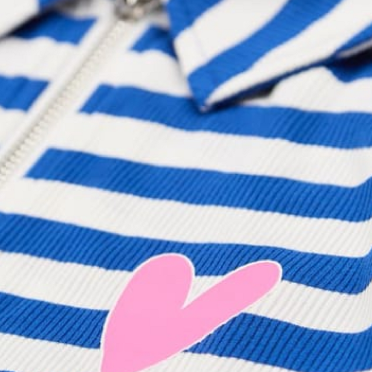 Memoi Camp Striped Zipped Long Sleeve T-Shirt