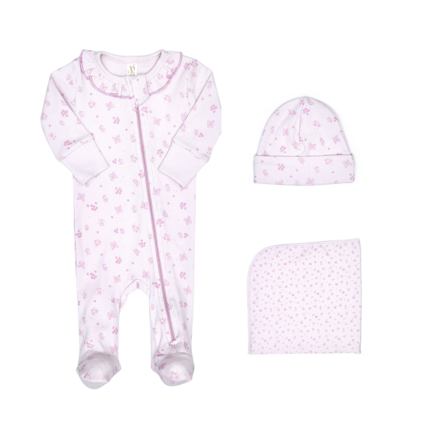 Tuntun Orchid Butterflies Footie Set