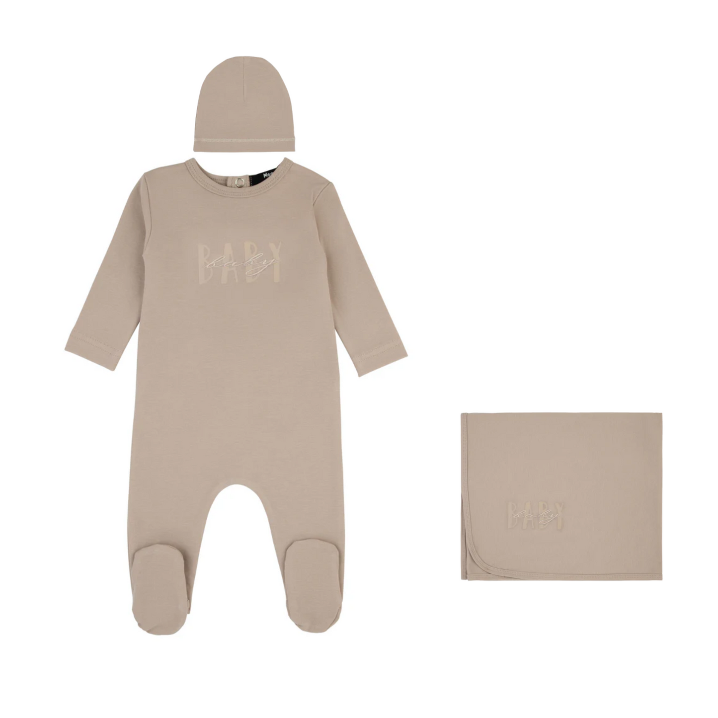 Noggi Print Embroidered Boy Footie Set