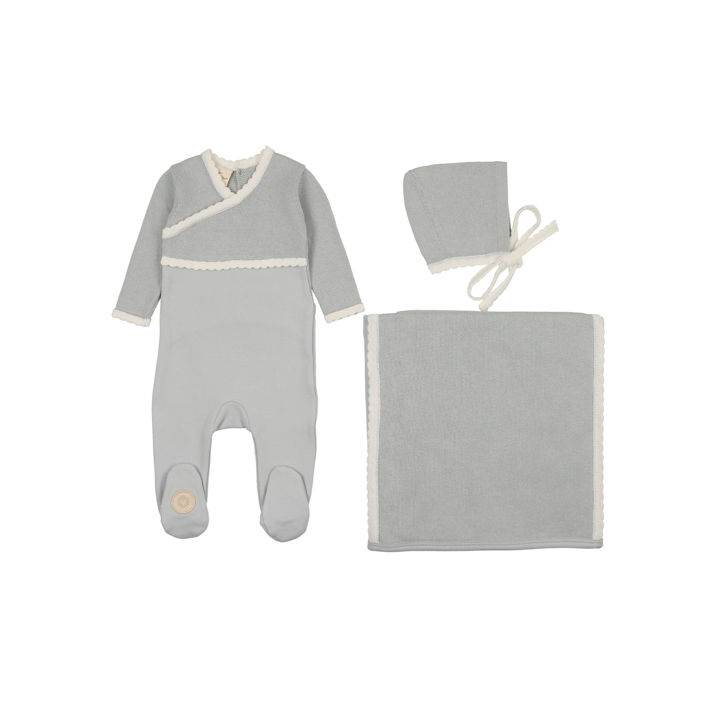 Mon Tresor Classic Wrap Footie Boy Set