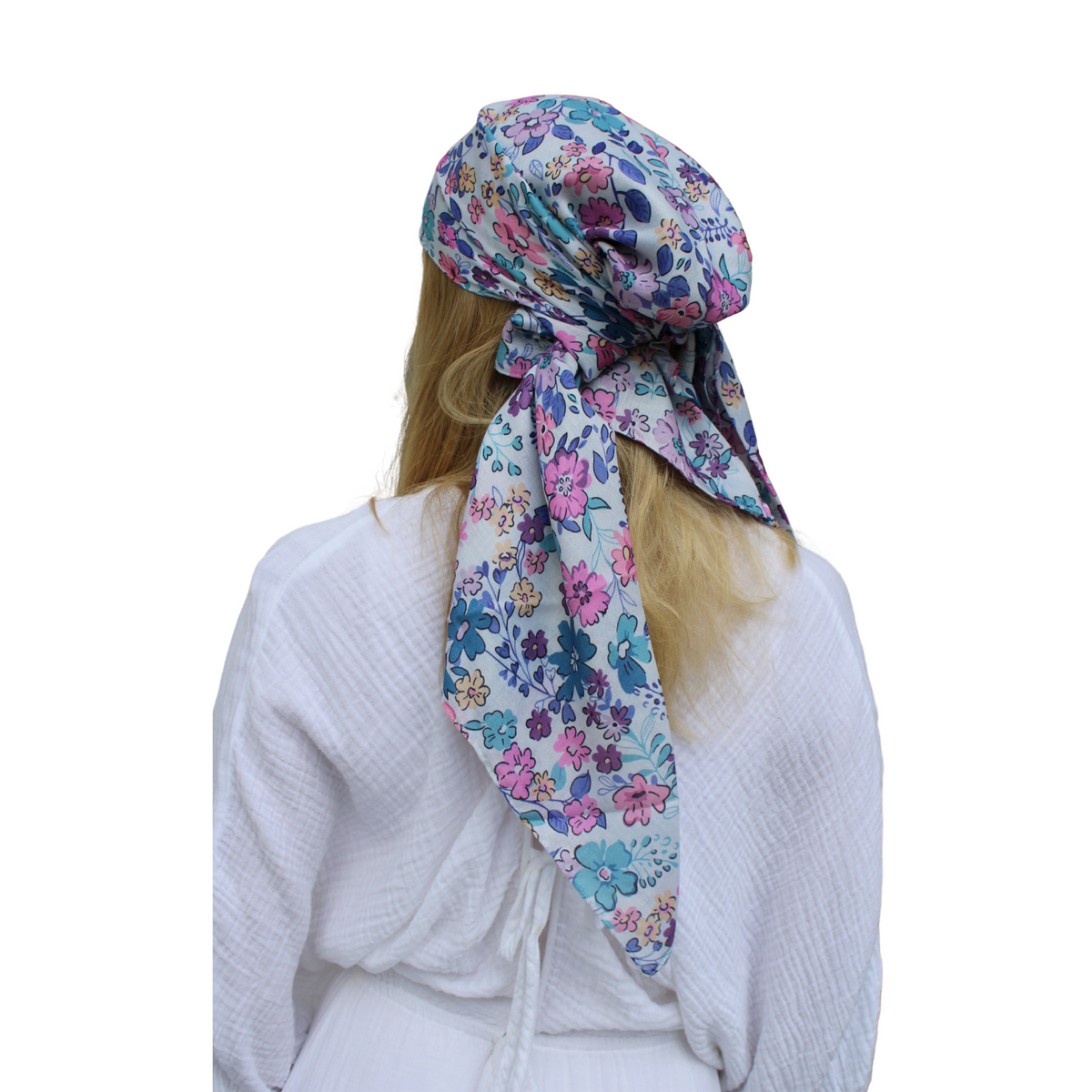 The Scarf Bar Floral Headscarf 90x90