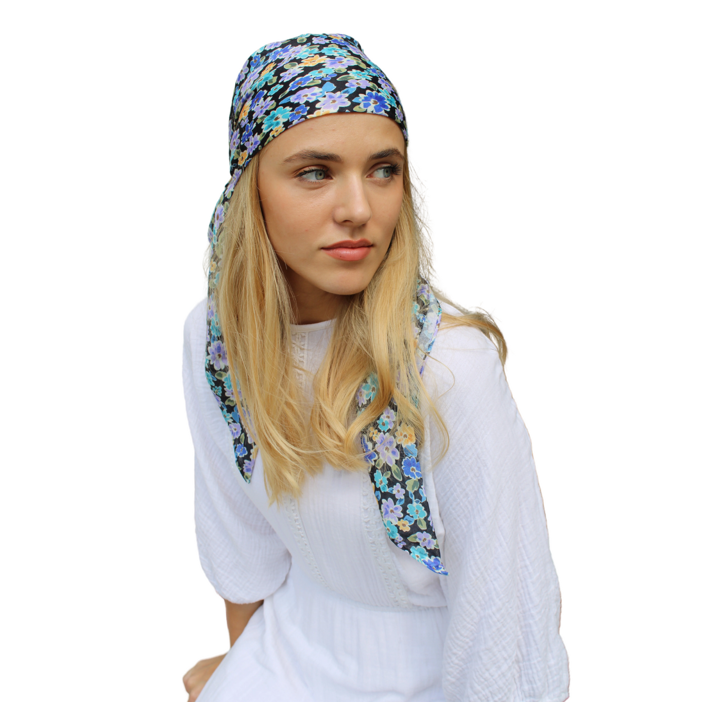 The Scarf Bar Mini Floral Headscarf 78x78