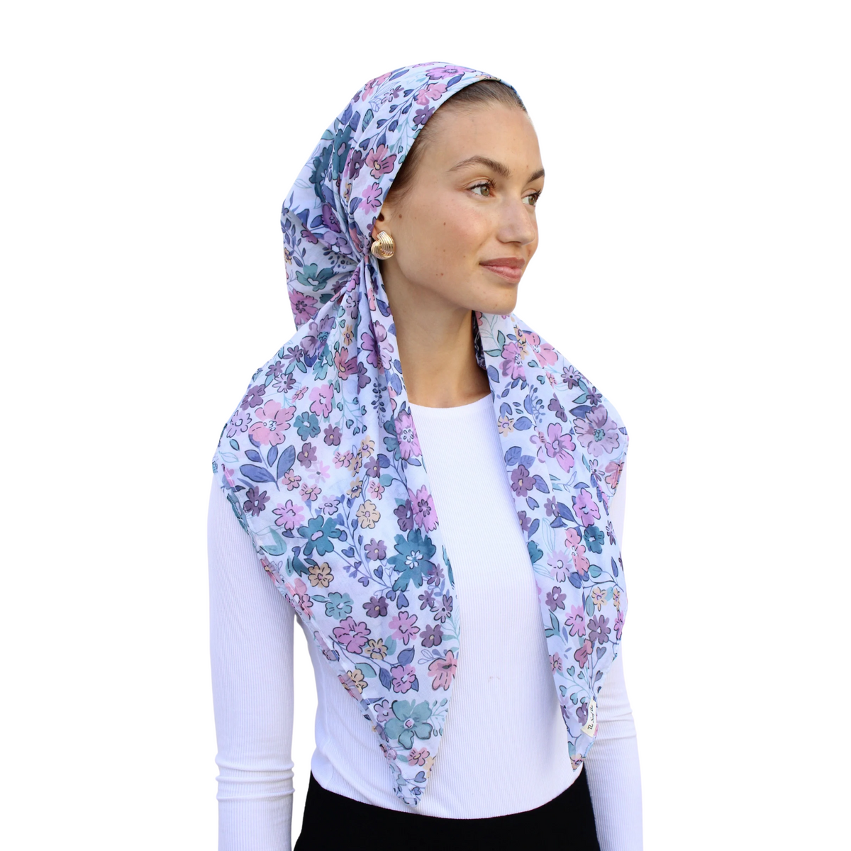 The Scarf Bar Floral Headscarf 78x78