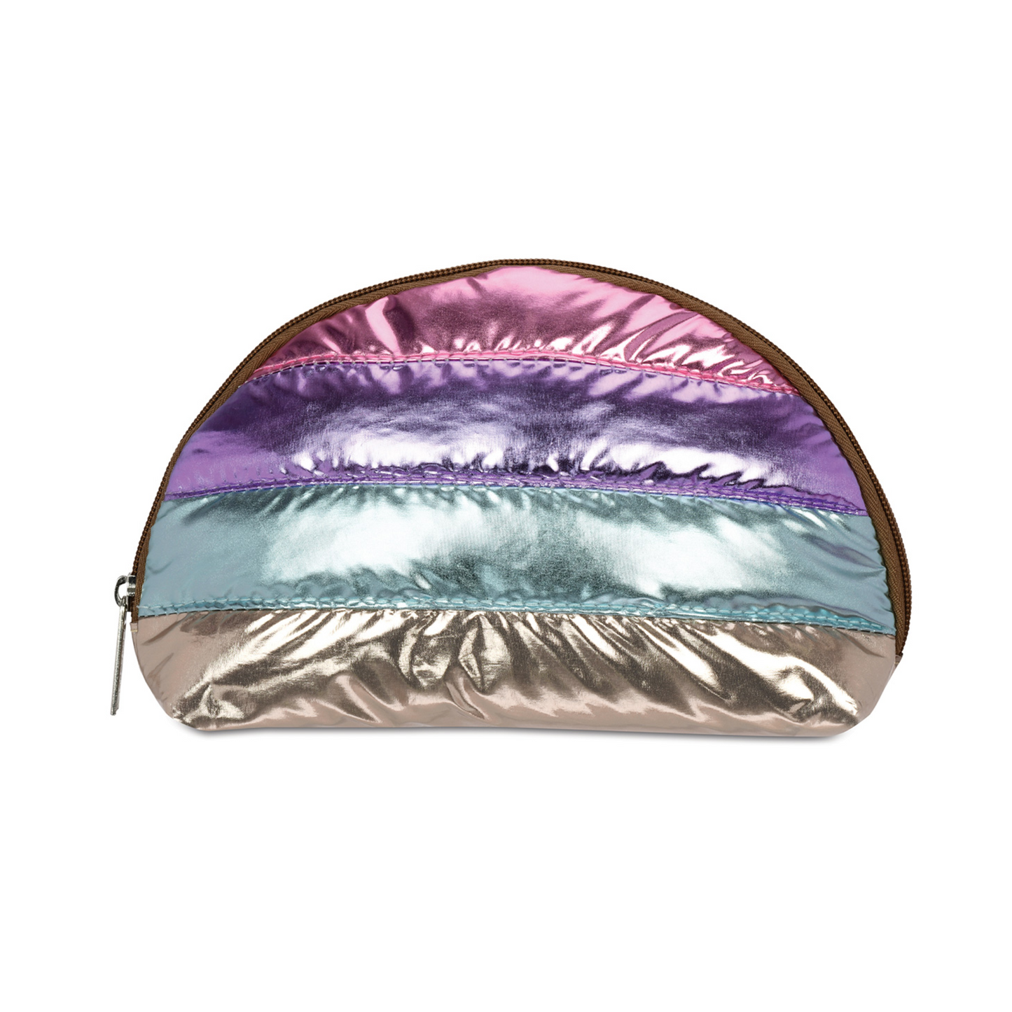 Iscream Icy Color Block Puffer Oval Cosmetic Bag