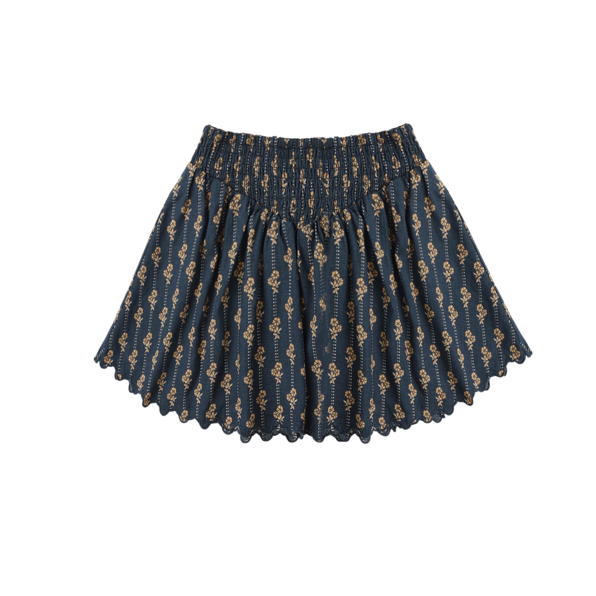 Rylee+Cru Vintage Smocked V Mini Skirt