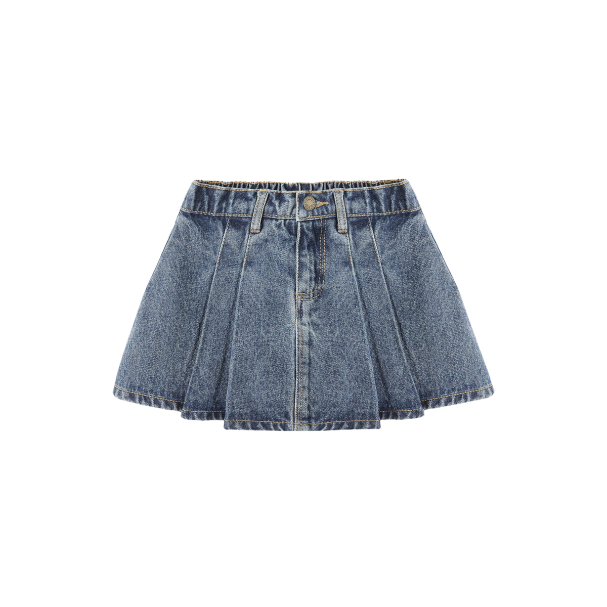 Rylee+Cru Pleated Denim Skirt