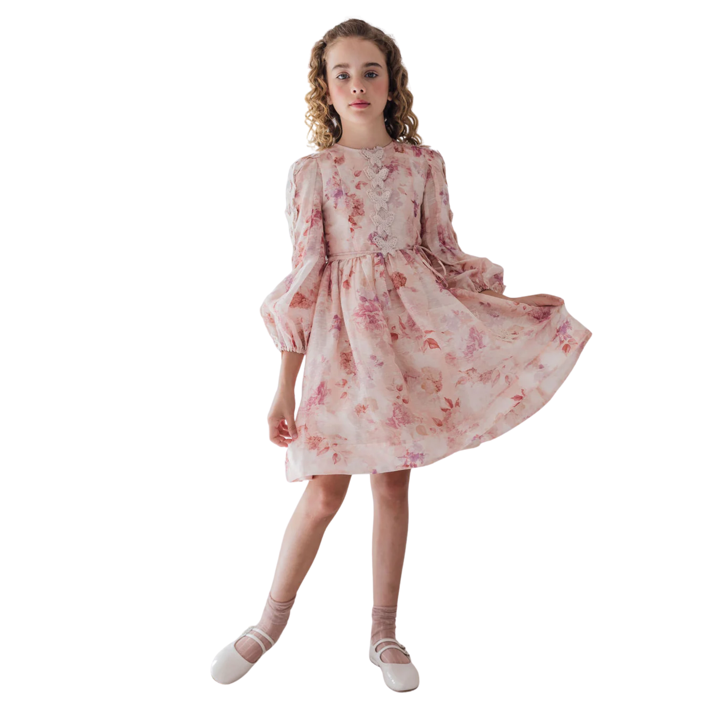 Petite Amalie Gold Label Alice Butterfly Applique Dress