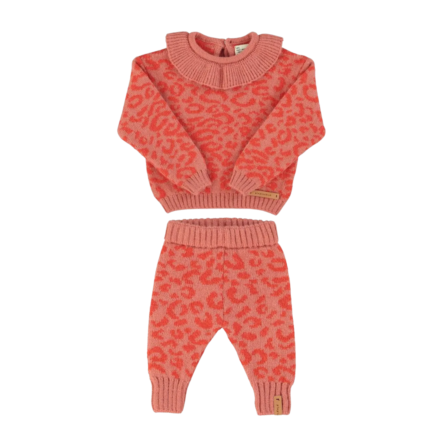 Piupiuchick Animal Print Knitted Set