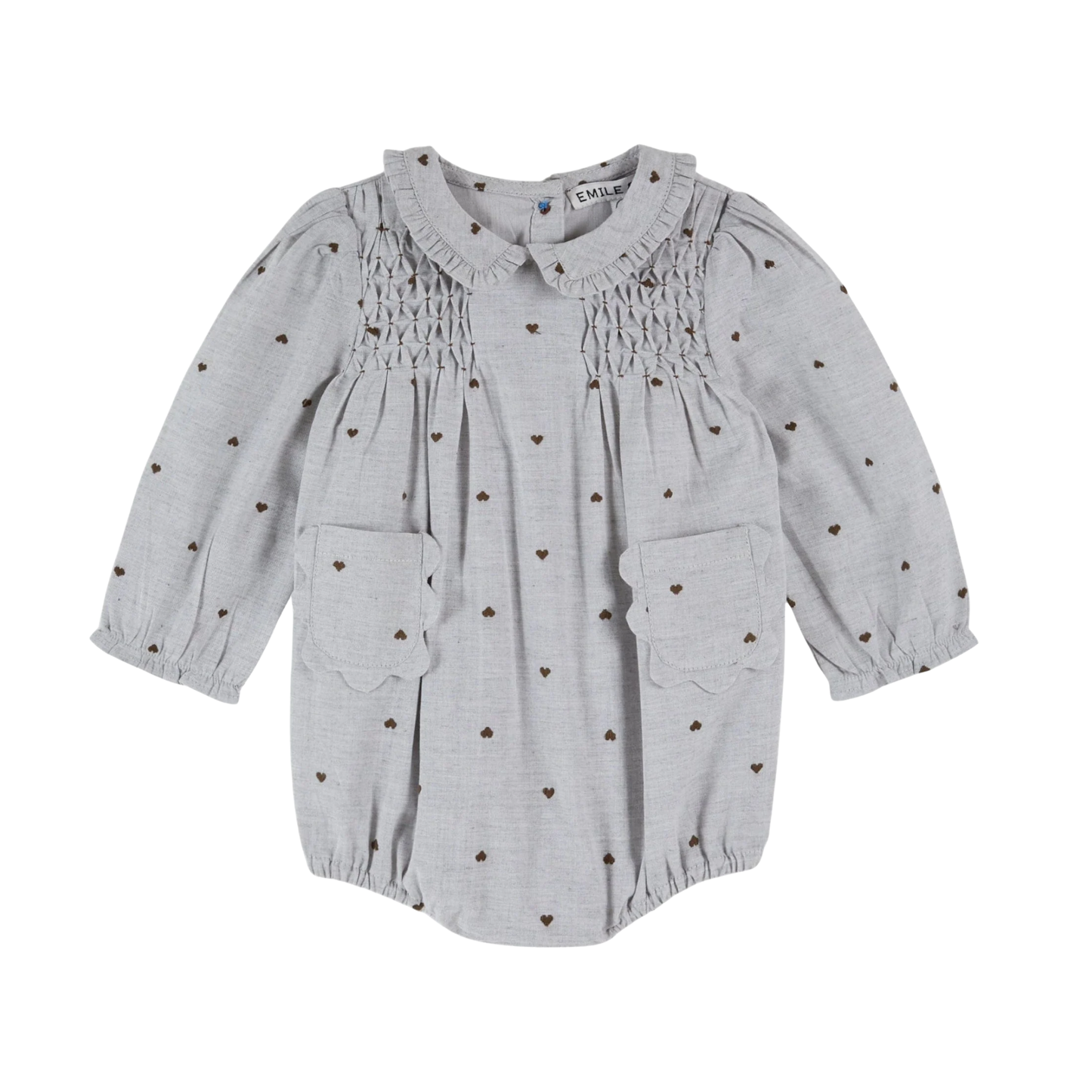 Emile et Ida Smocke Coeur Romper