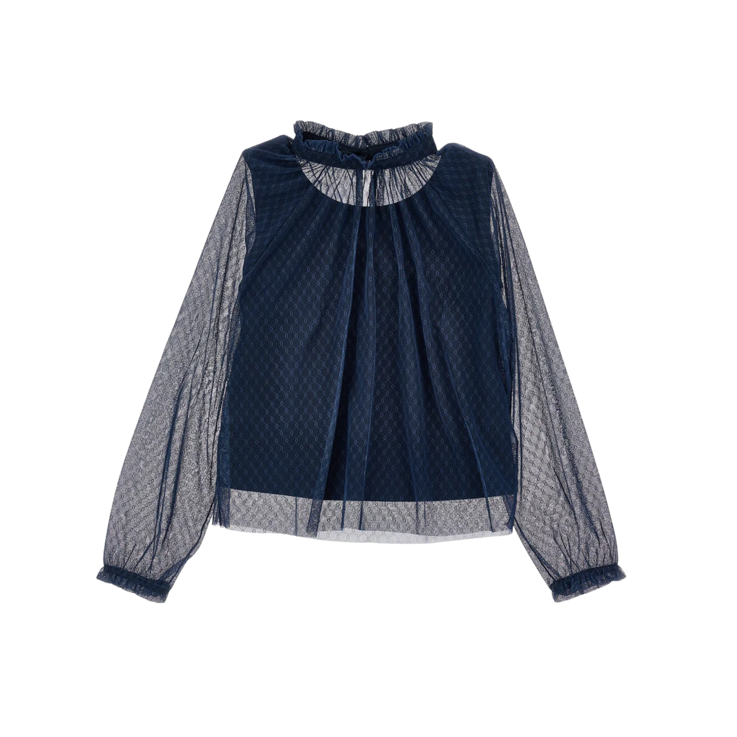 Philosophy Long Sleeve Tulle Blouse