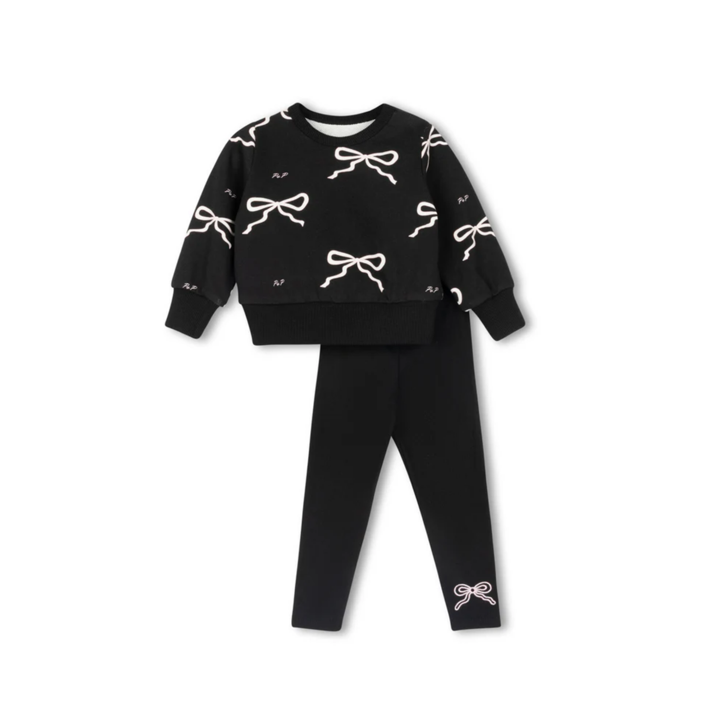 Phil and Phoebe Arco Scattered Bow Sweater and Leggings