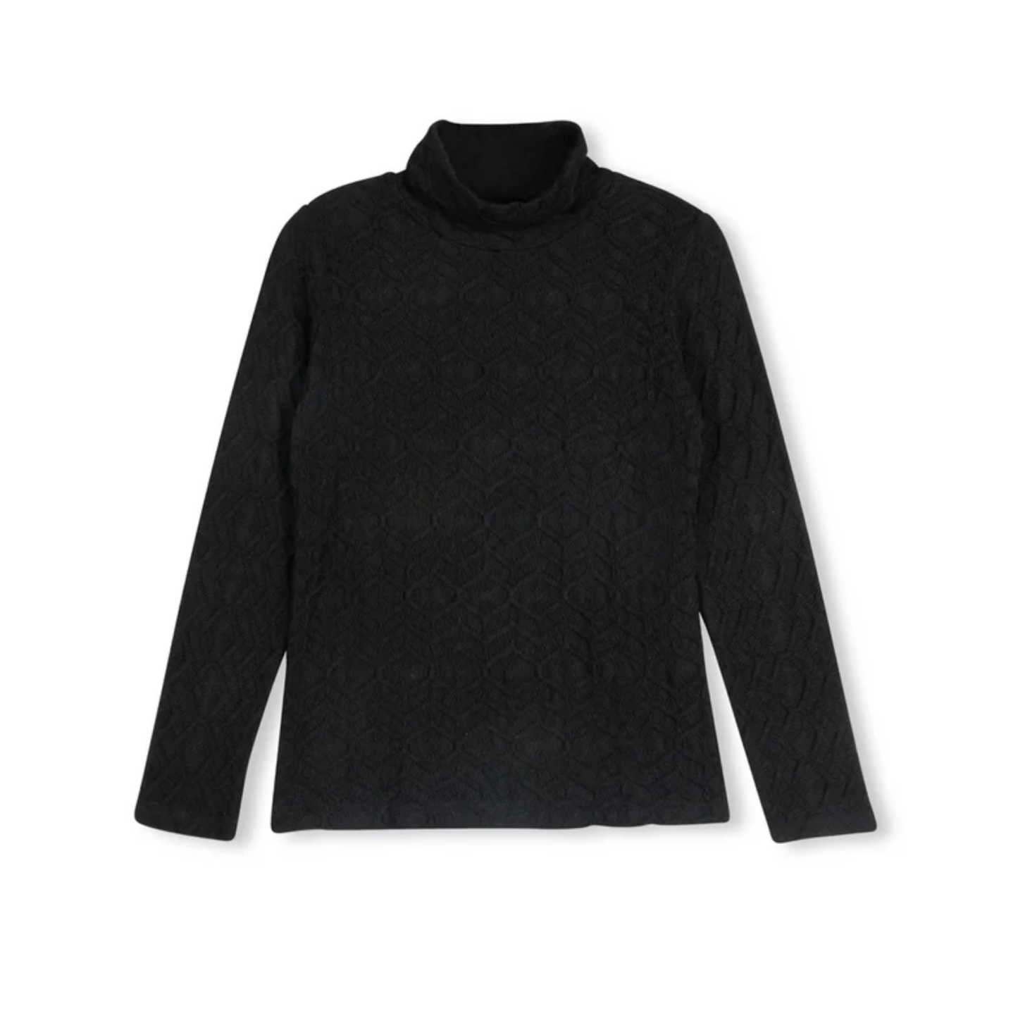 Mallory and Merlot Stretch Chevron Turtleneck