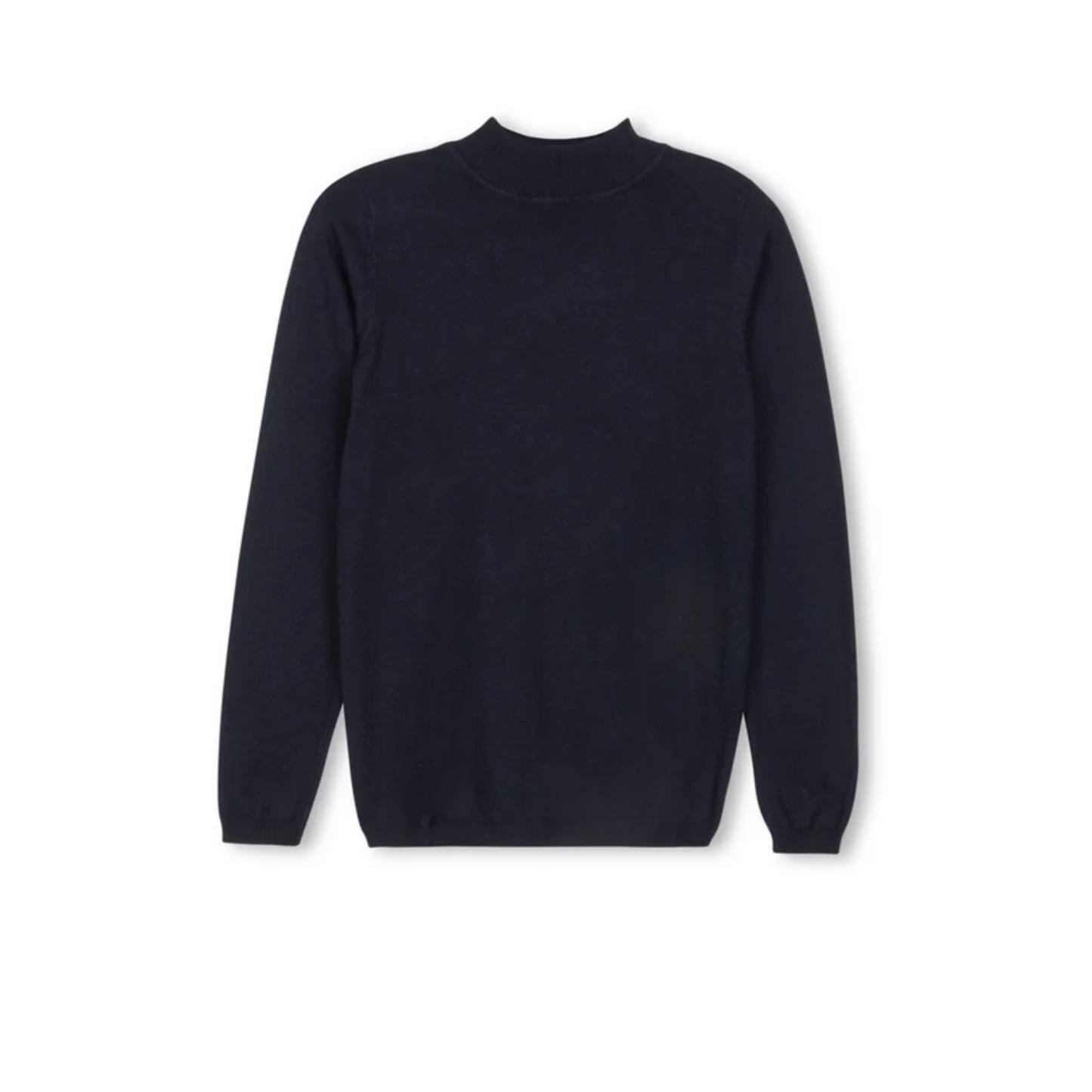 Lilou Fine Flat Knit Mock Neck